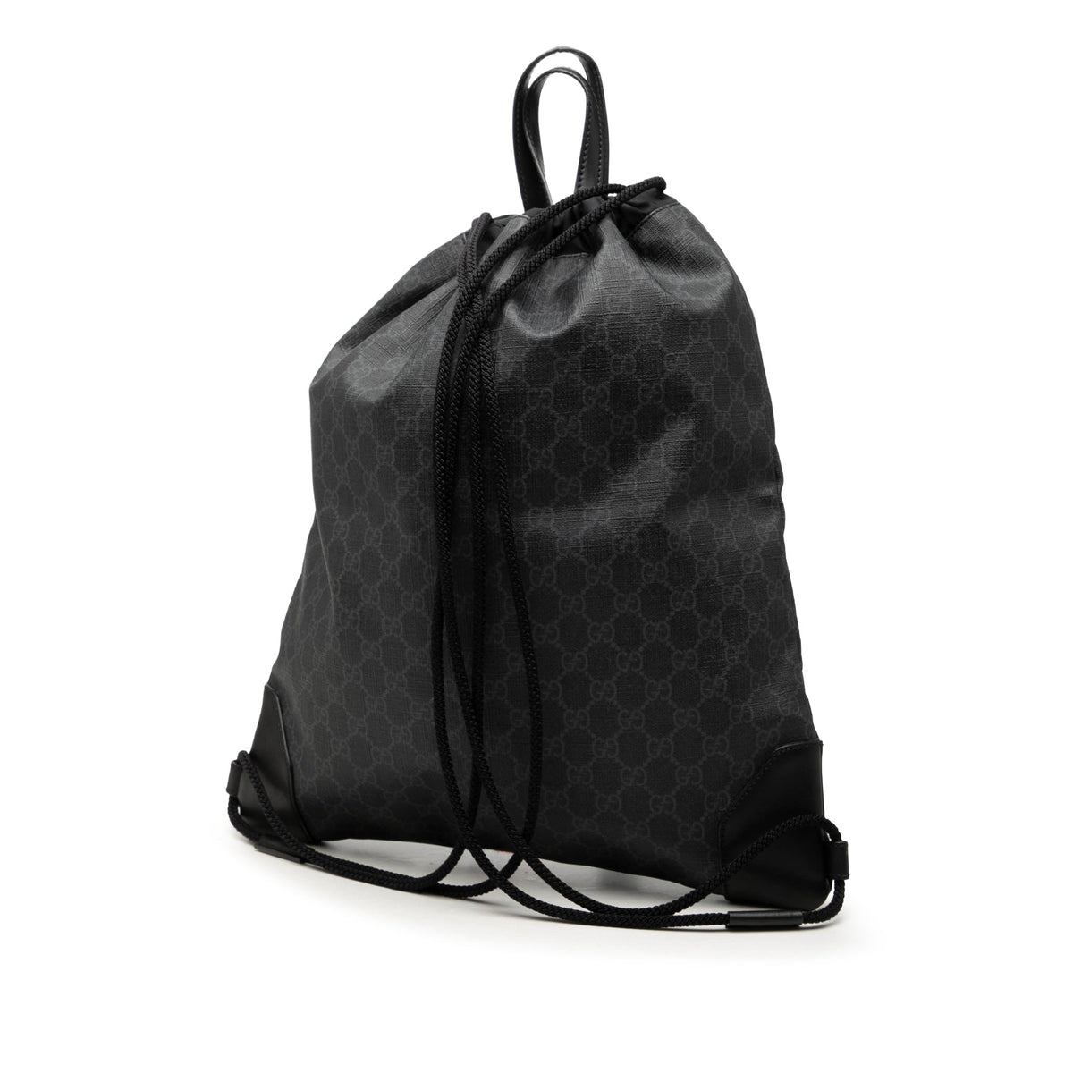 Gucci GG Supreme Web Drawstring Backpack