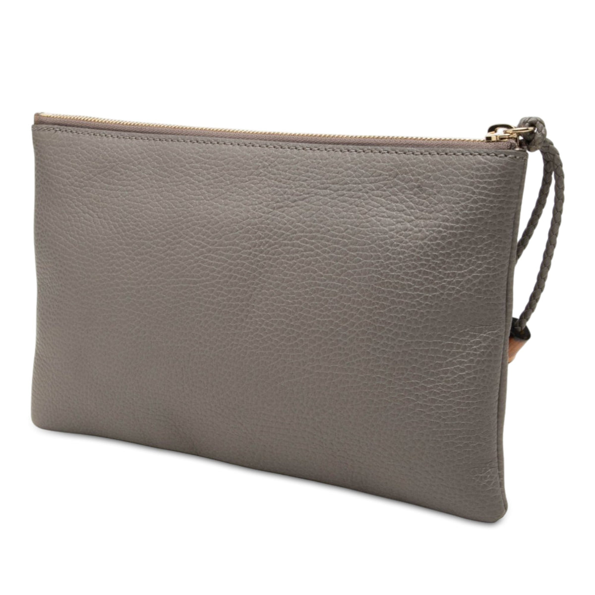 Gucci Calfskin Bamboo Clutch — Gray
