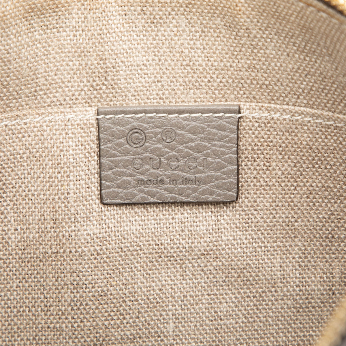 Gucci Calfskin Bamboo Clutch — Gray