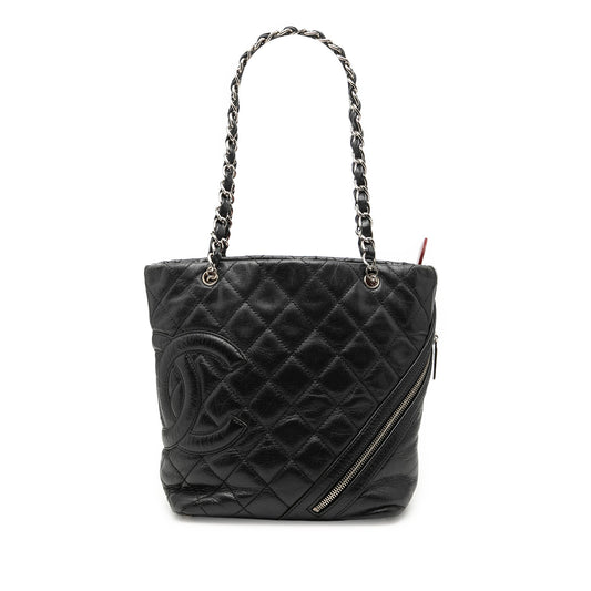 Chanel Small Quilted Aged Calfskin Cotton Club Tote