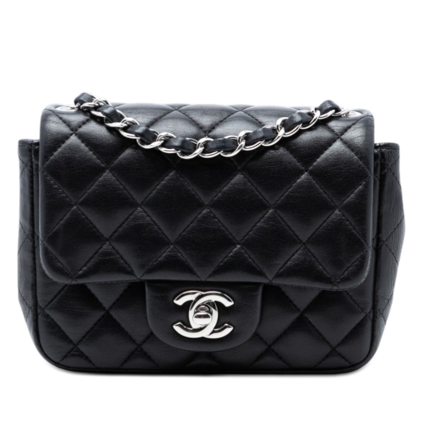 Mini Square Classic Lambskin Single Flap