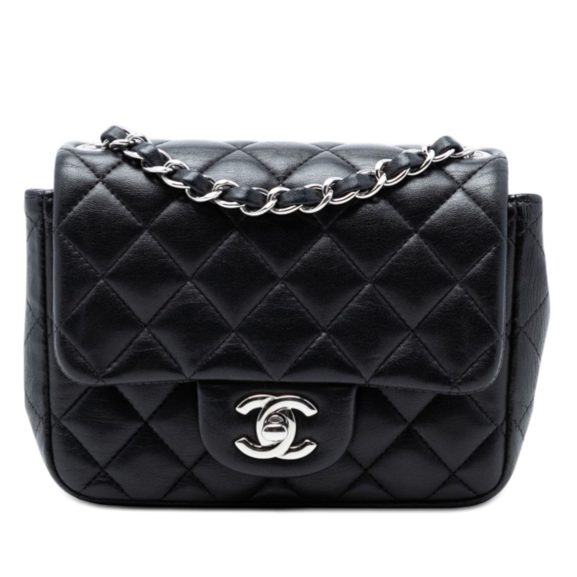 Mini Square Classic Lambskin Single Flap