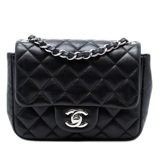 Mini Square Classic Lambskin Single Flap