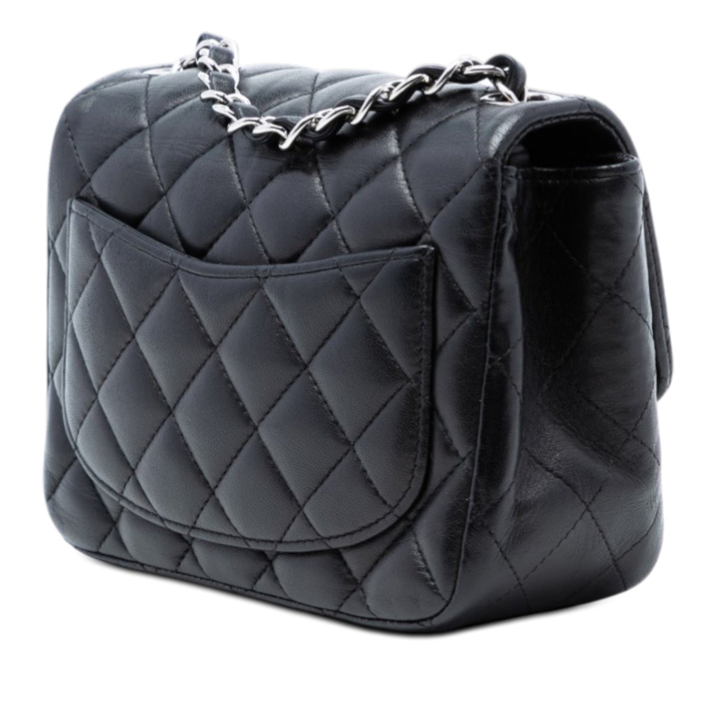 Mini Square Classic Lambskin Single Flap