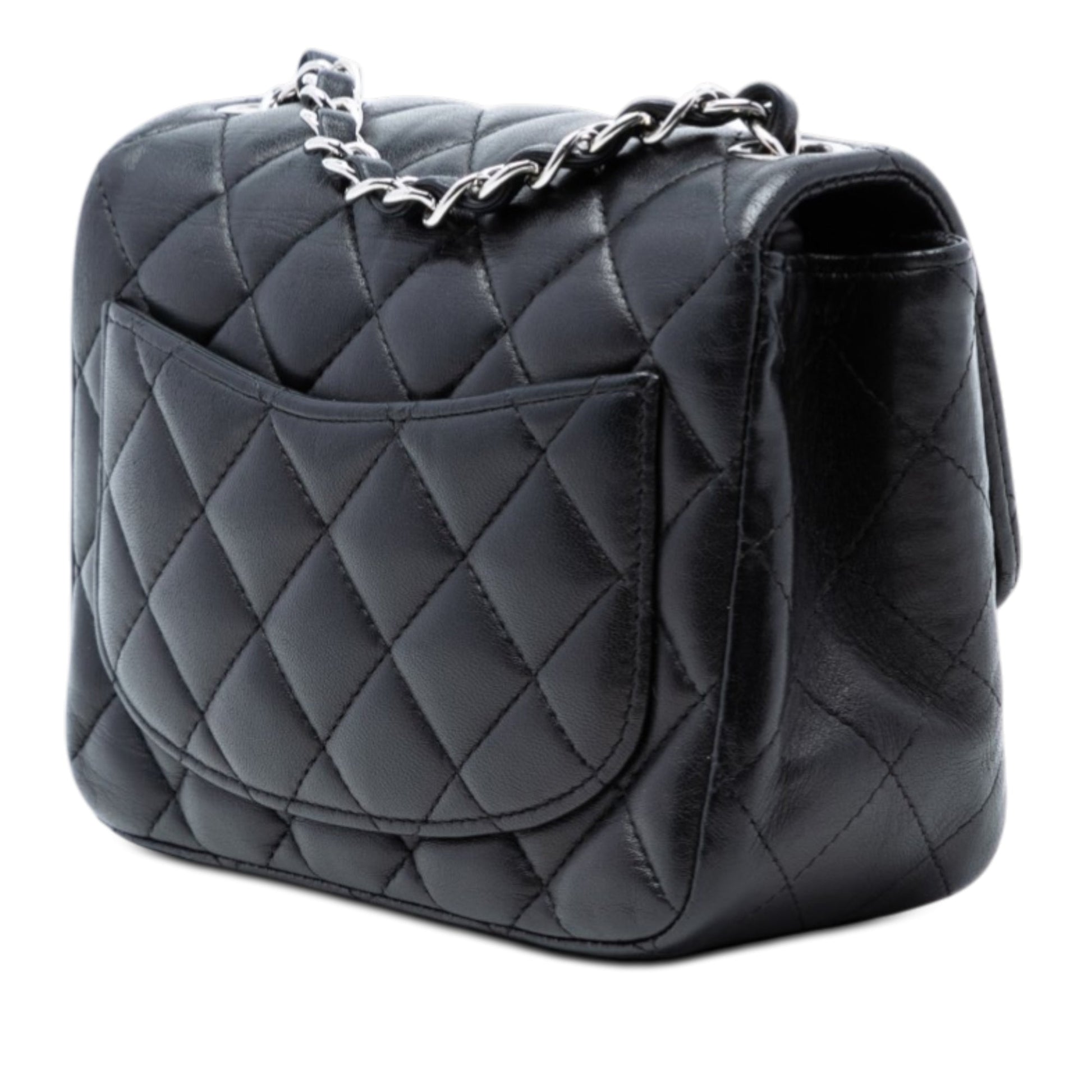 Mini Square Classic Lambskin Single Flap