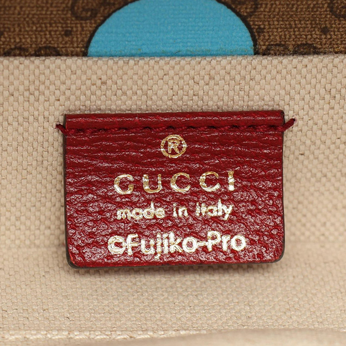 Gucci Micro  GG Supreme Doraemon Vanity Case — Beige