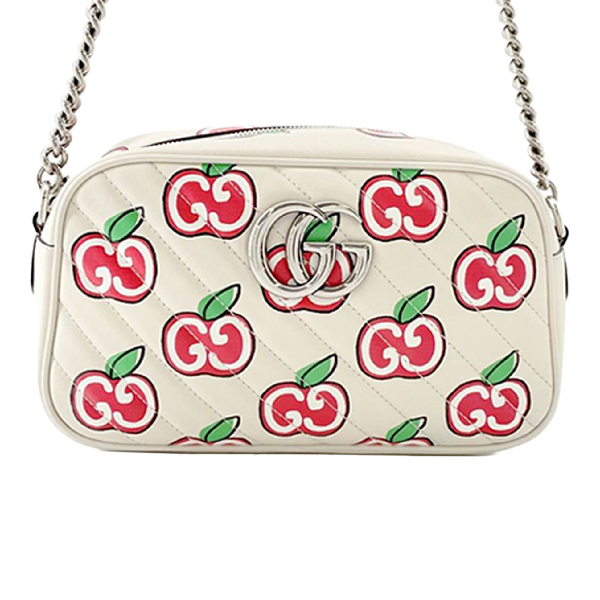 Gucci Small GG Marmont Matelasse Leather Apple Crossbody