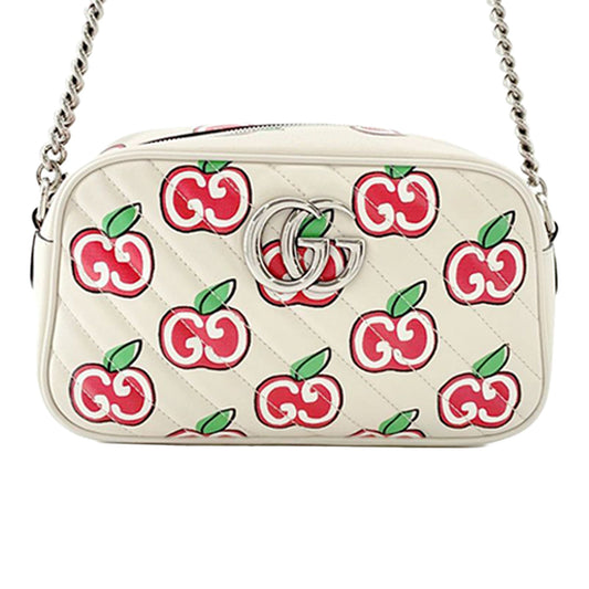 Gucci Small GG Marmont Matelasse Leather Apple Crossbody