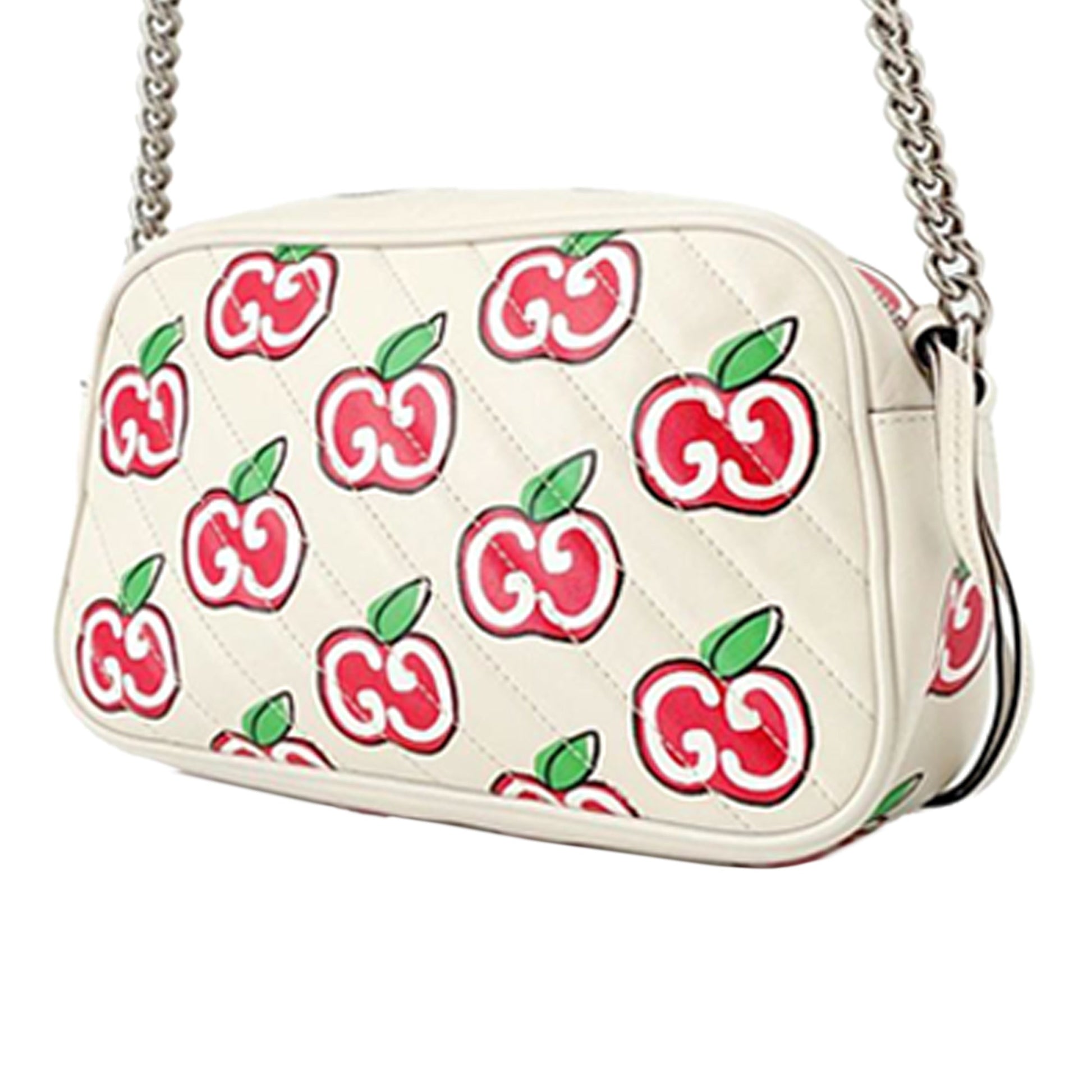 Gucci Small GG Marmont Matelasse Leather Apple Crossbody