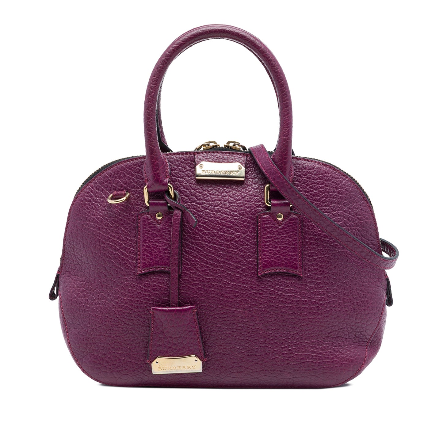 Burberry Small Grained Calfskin Heritage Orchard Bowling Bag