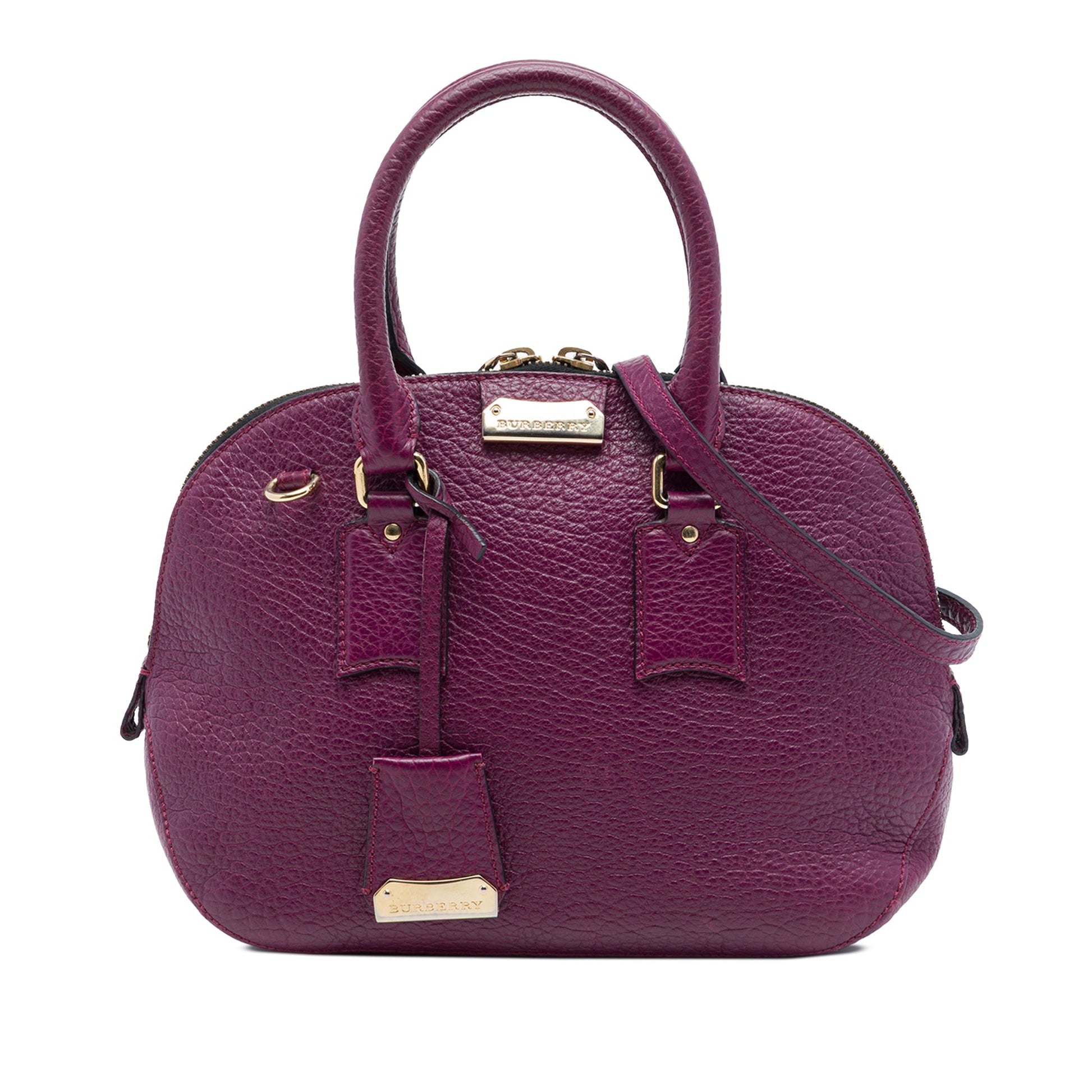 Burberry Small Grained Calfskin Heritage Orchard Bowling Bag
