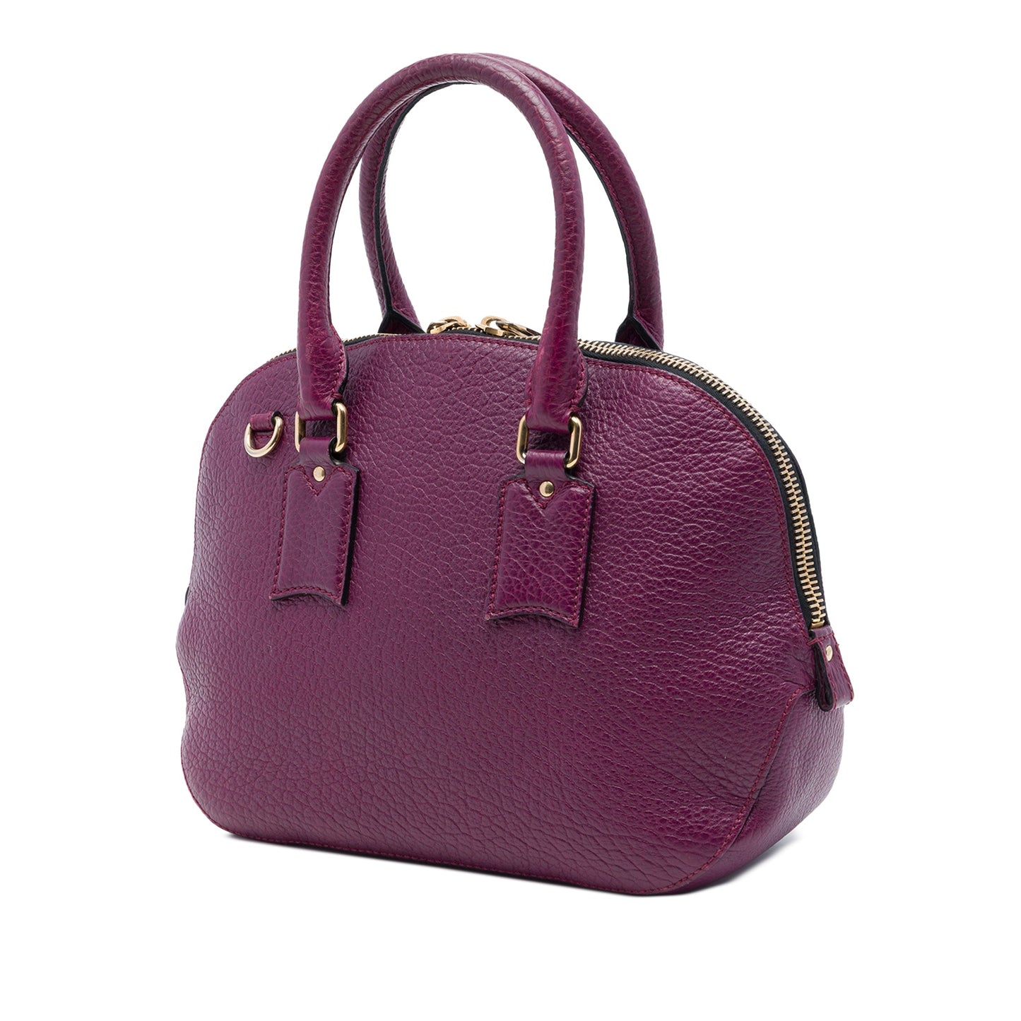 Burberry Small Grained Calfskin Heritage Orchard Bowling Bag