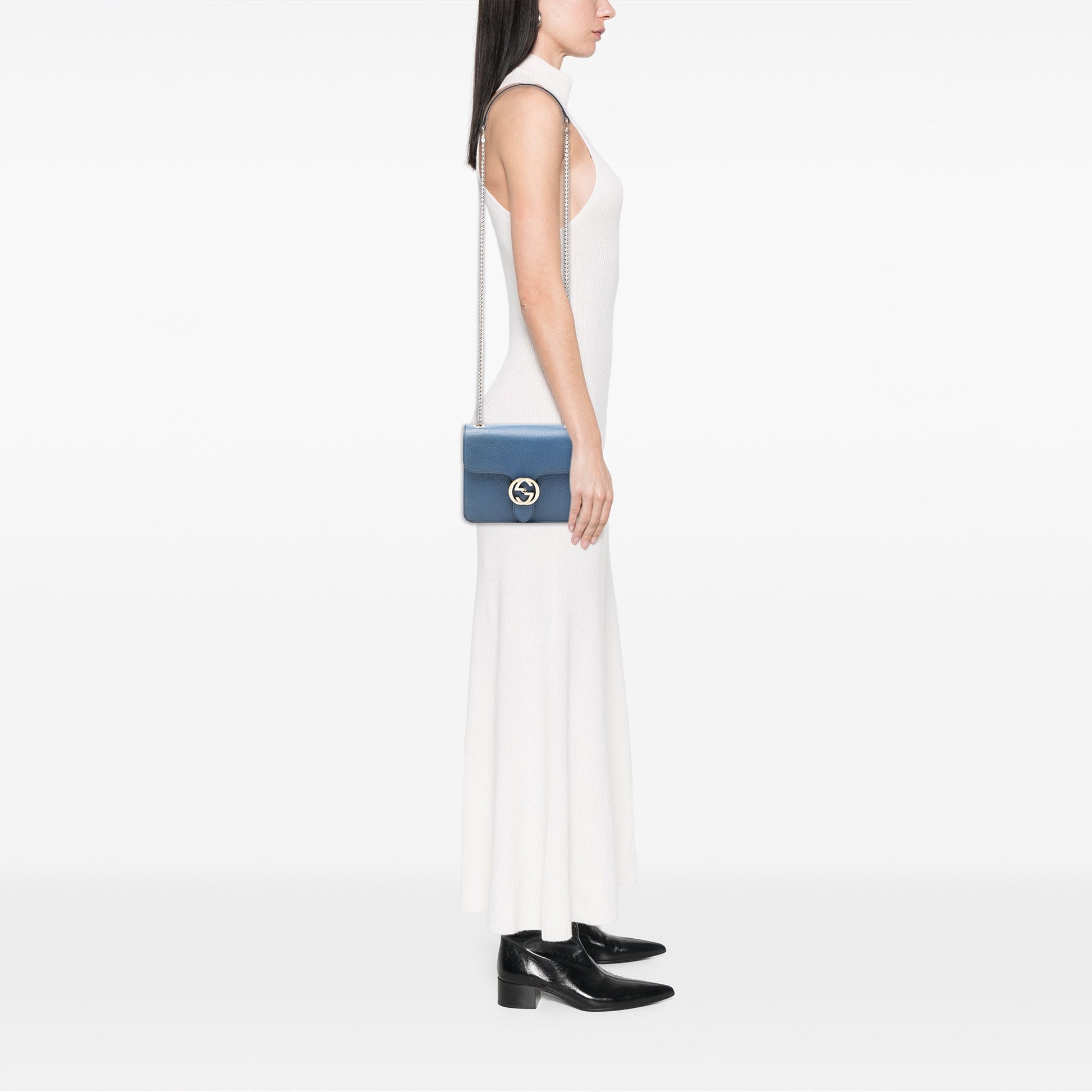 Gucci Small Dollar Calfskin Interlocking G Crossbody