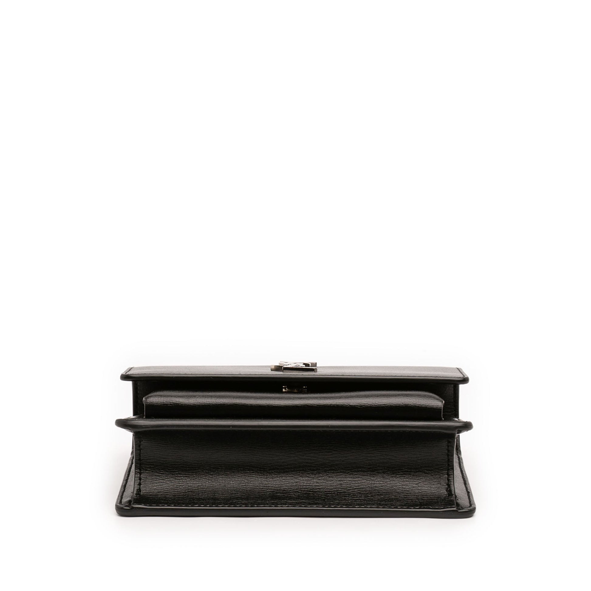 Saint Laurent Mini Leather Monogram Sunset Wallet on Chain