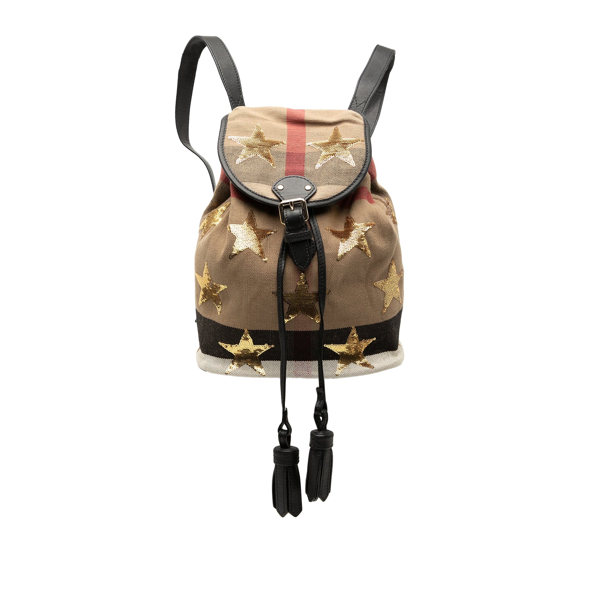 Burberry Mega Check Canvas Star Sequin Backpack