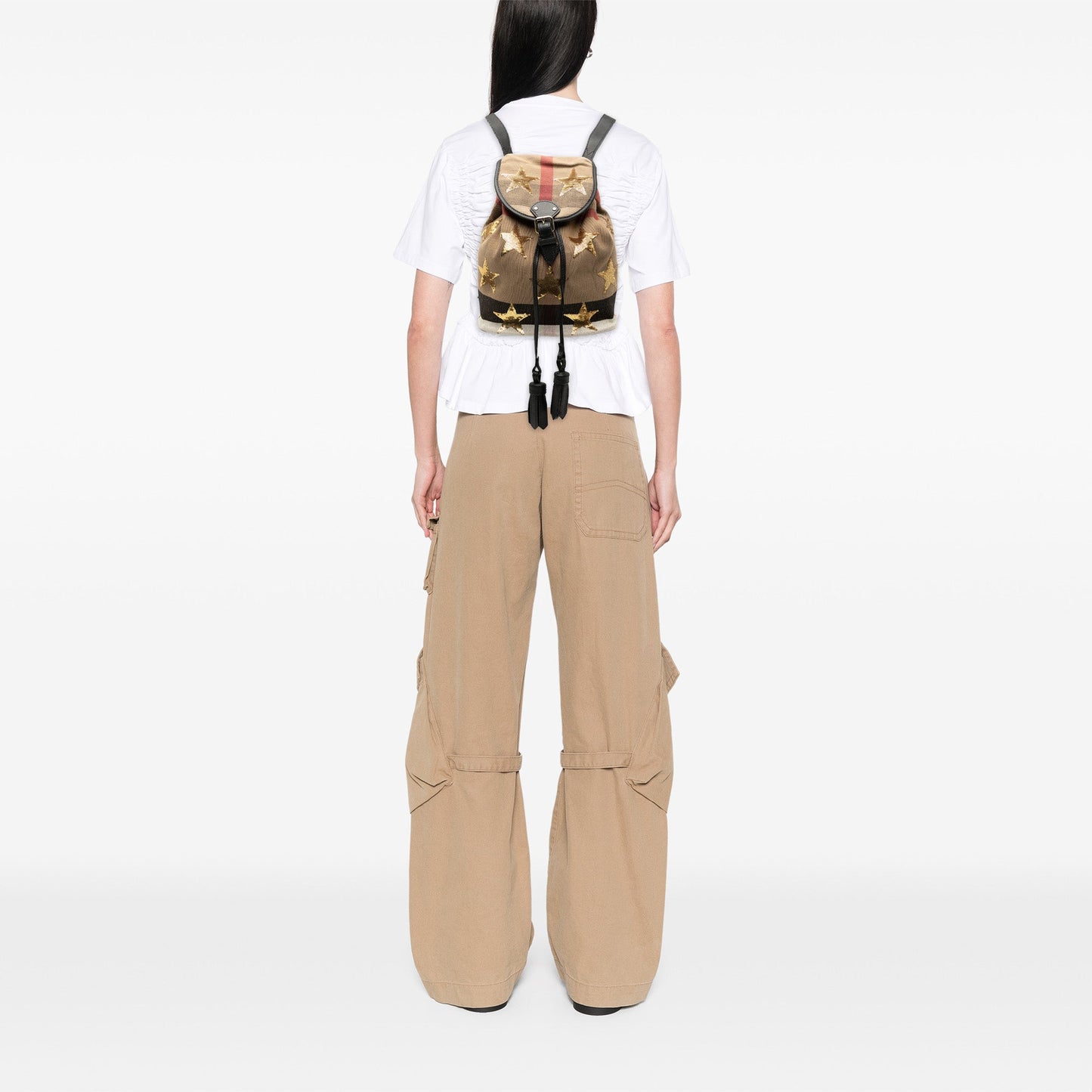 Burberry Mega Check Canvas Star Sequin Backpack