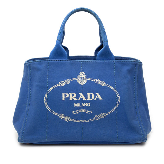 Prada Canvas Canapa Logo Satchel
