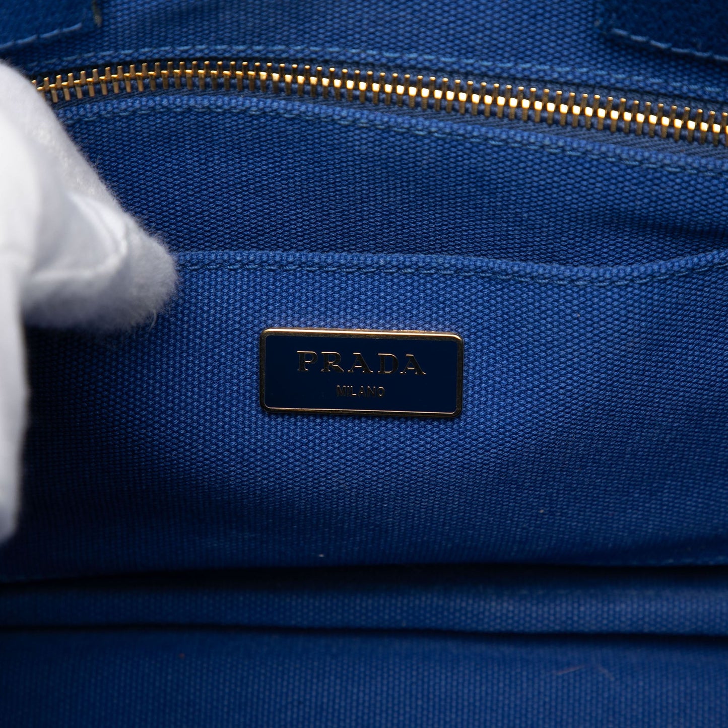 Prada Canvas Canapa Logo Satchel