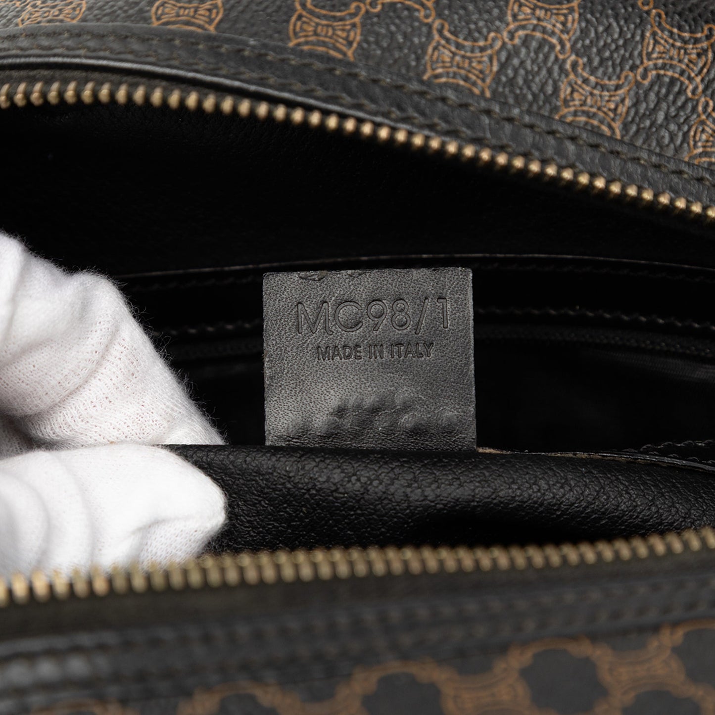 Celine Macadam Coated Canvas Dome Handbag