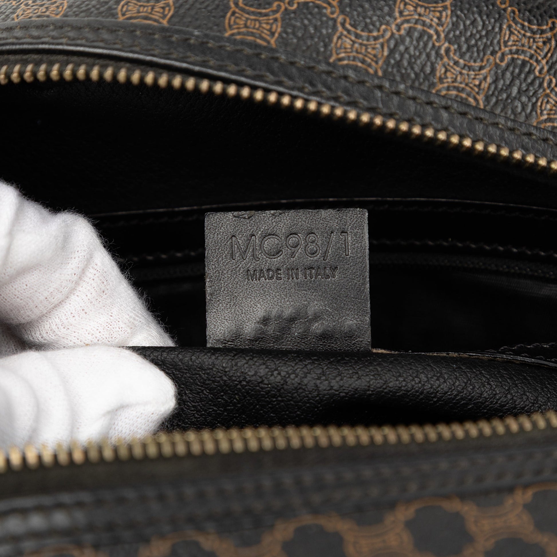 Celine Macadam Coated Canvas Dome Handbag