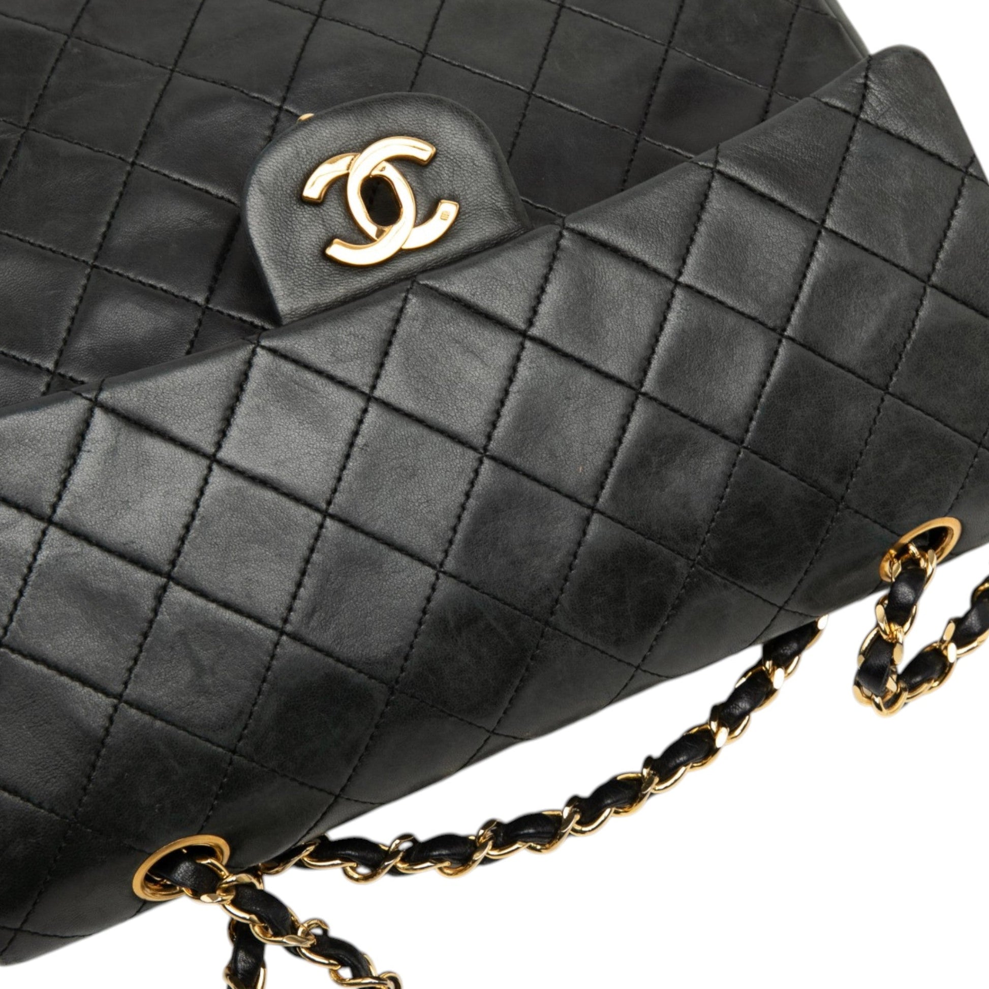 Medium Tall Classic Lambskin Double Flap
