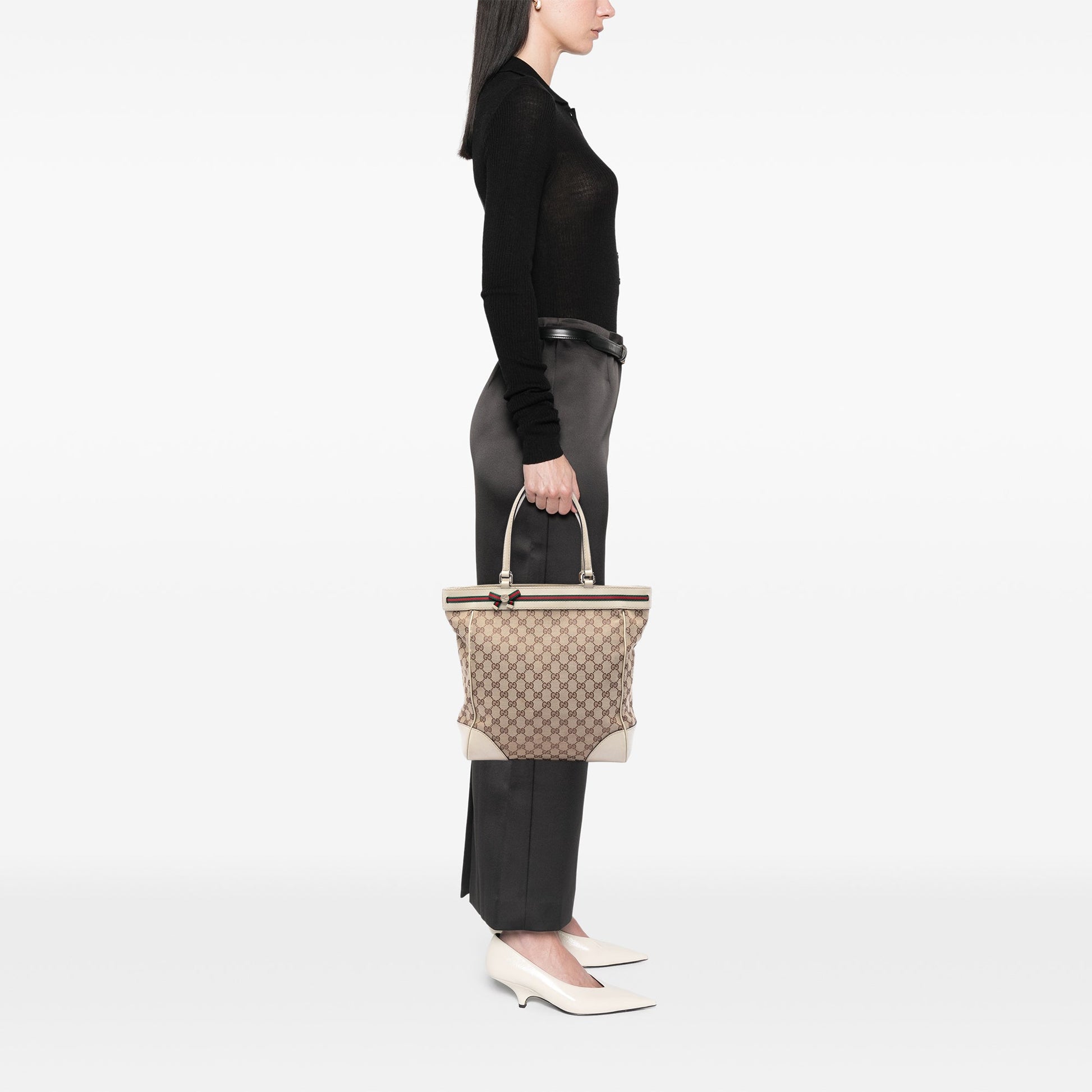 Gucci GG Canvas Web Mayfair Tote