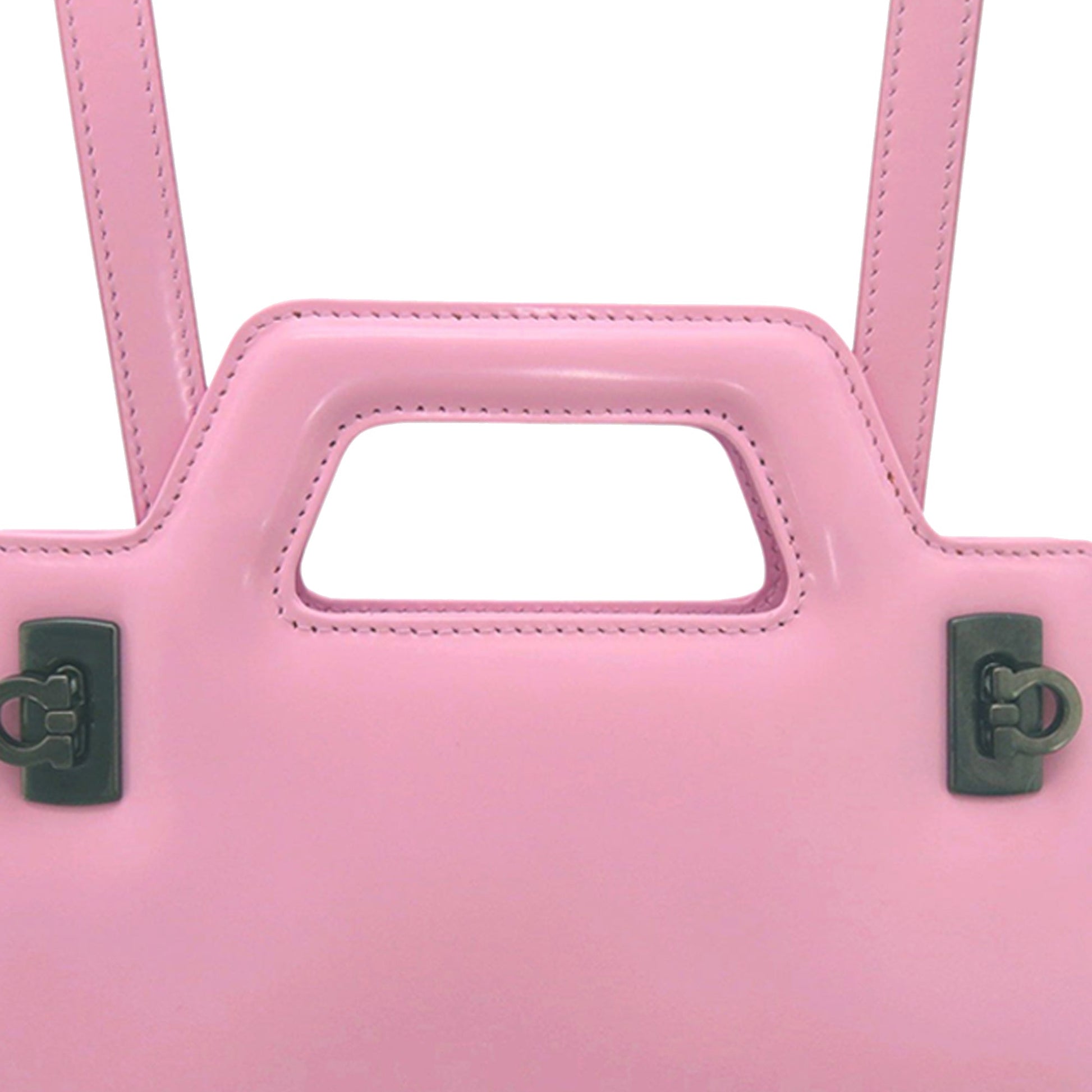 Ferragamo Micro Brushed Calfskin Wanda Top Handle Bag