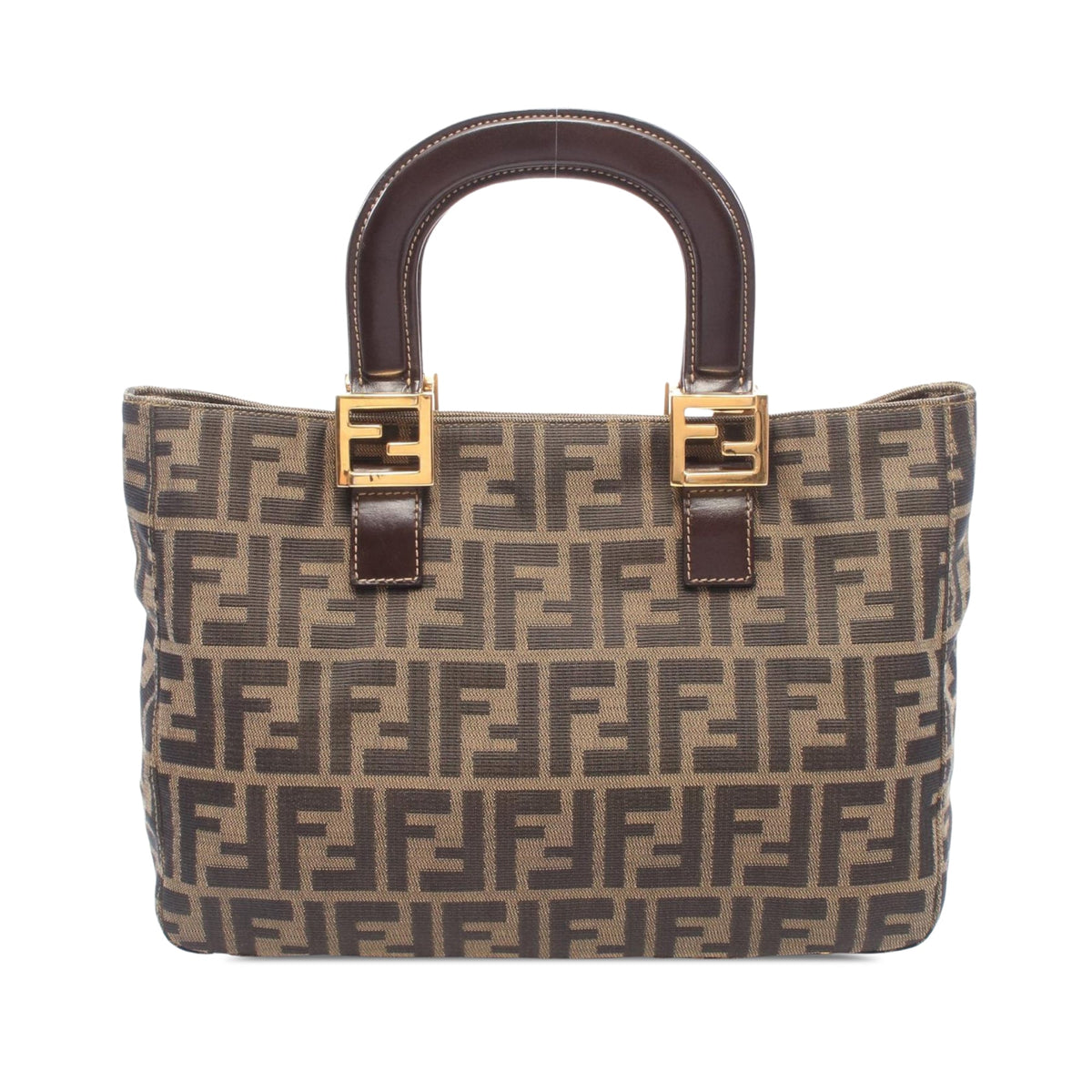 Fendi Zucca Canvas Handbag — Brown