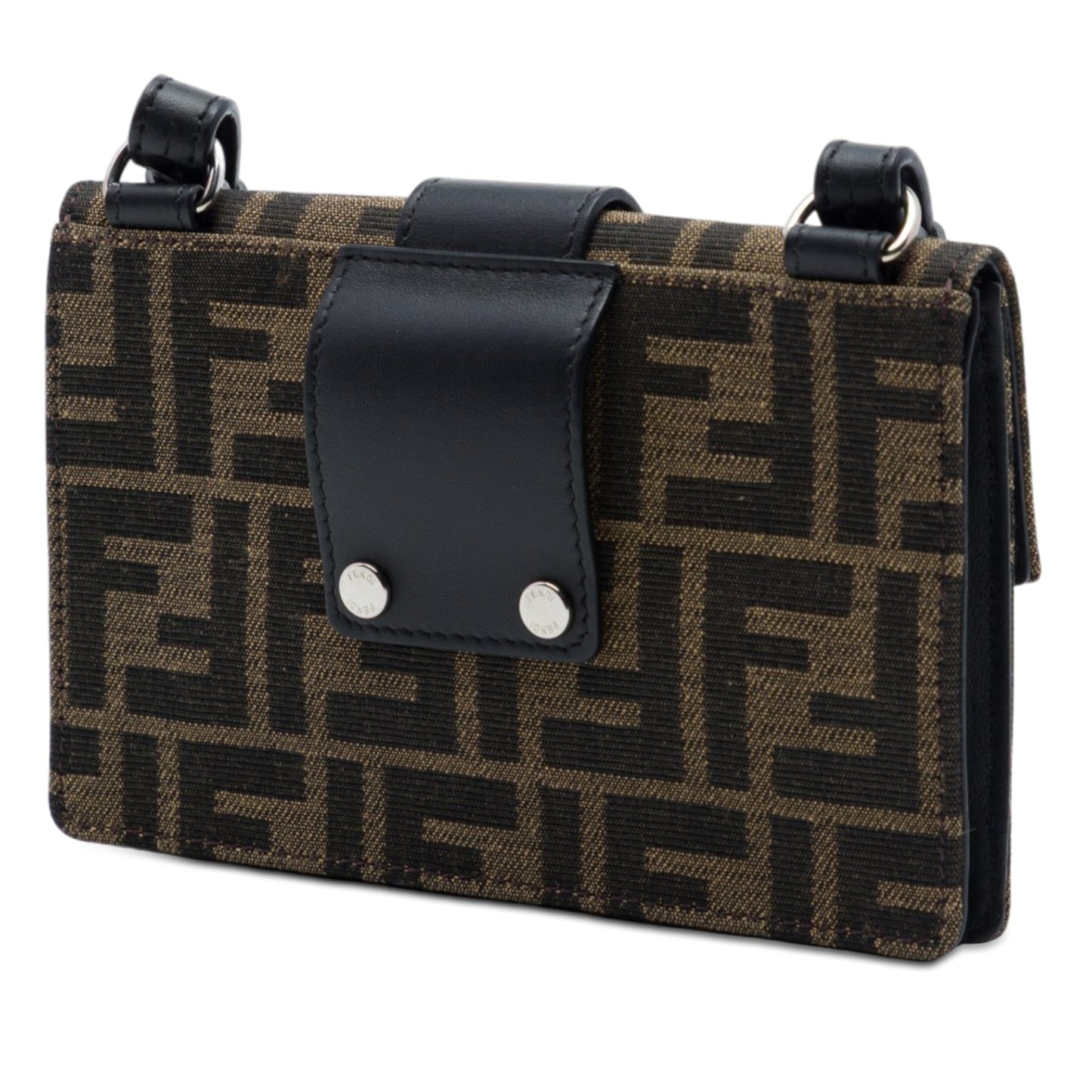 Fendi Zucca Canvas Convertible Baguette Pouch