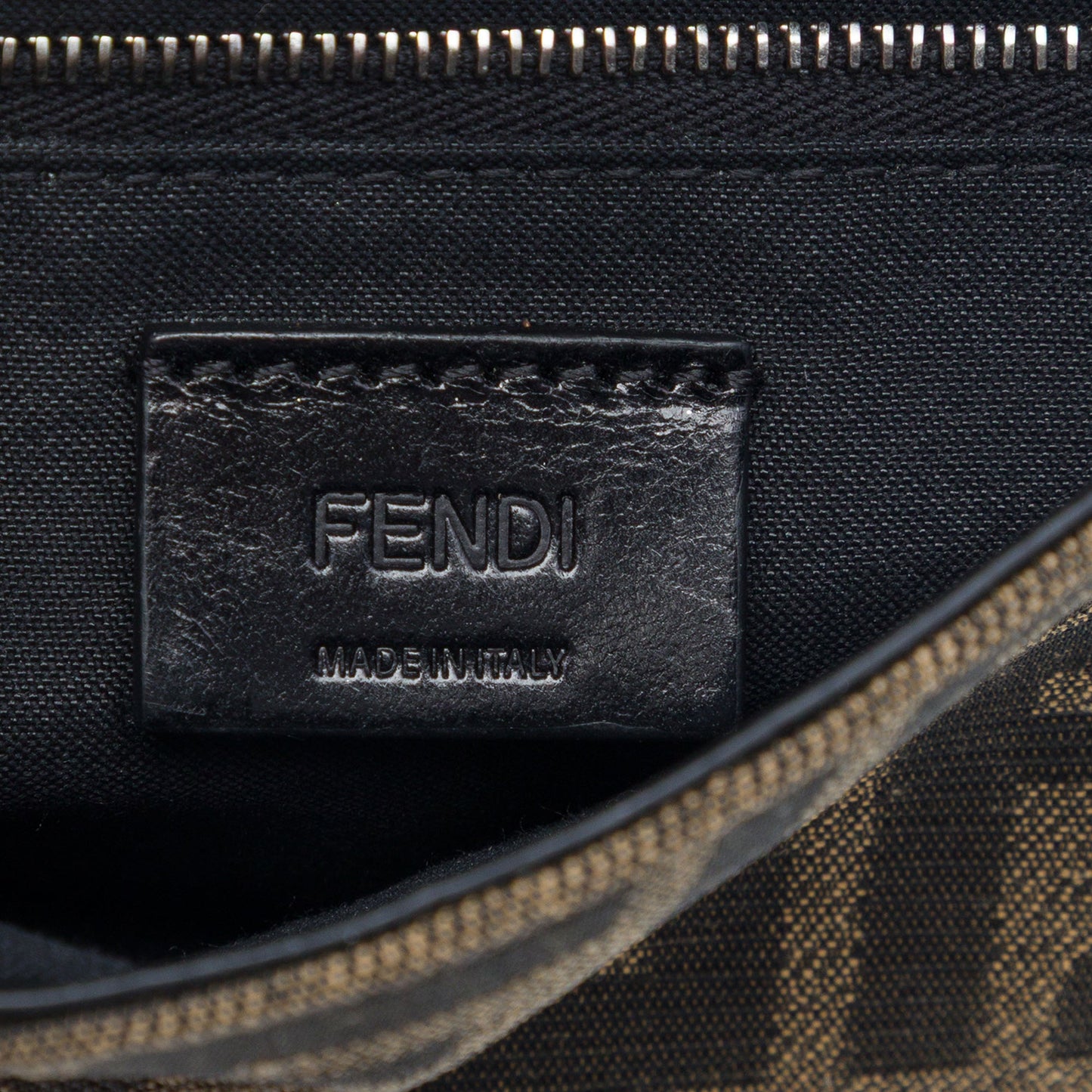 Fendi Zucca Canvas Convertible Baguette Pouch