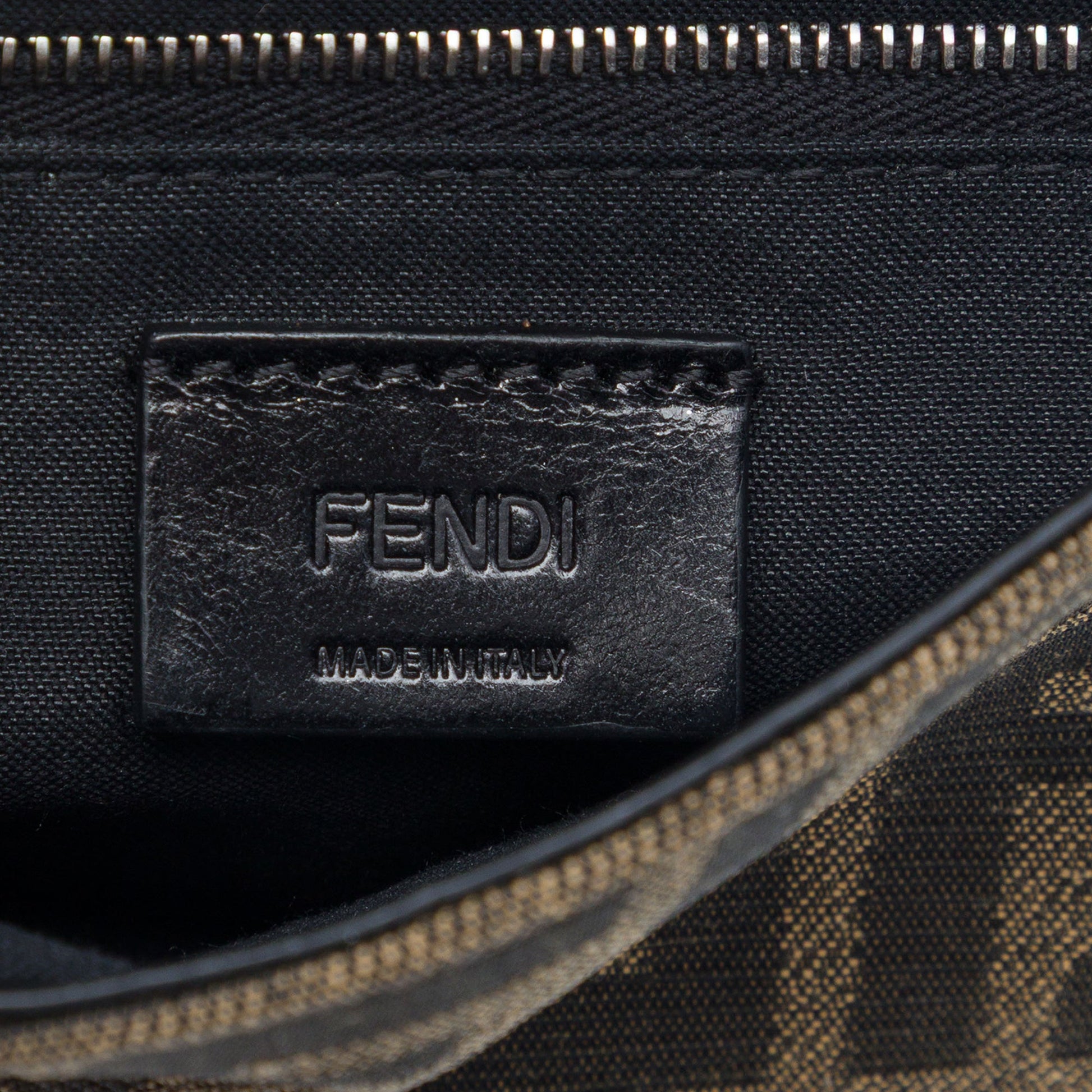 Fendi Zucca Canvas Convertible Baguette Pouch