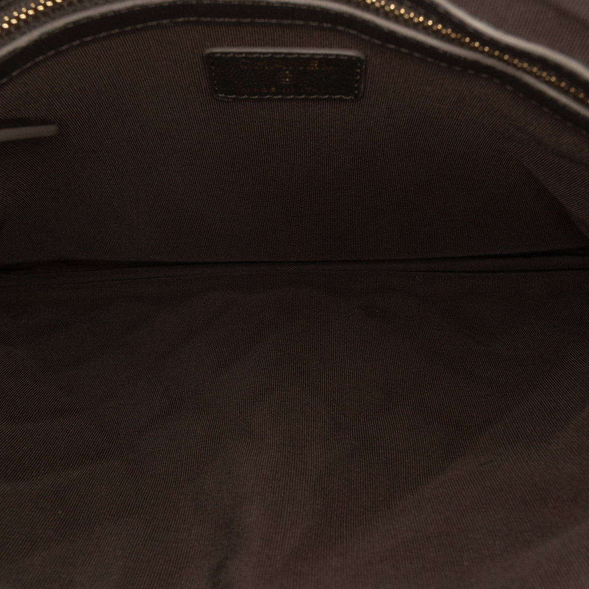Chanel Medium Quilted Sheepskin Mademoiselle O Case Clutch — Black