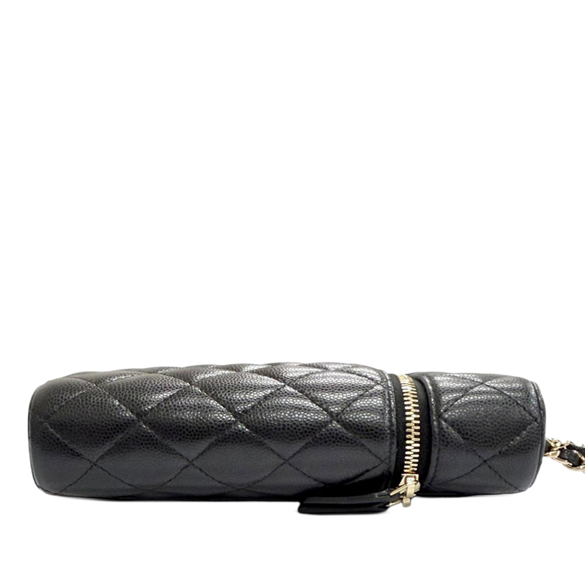 Chanel CC Quilted Caviar Phone Holder With Chain