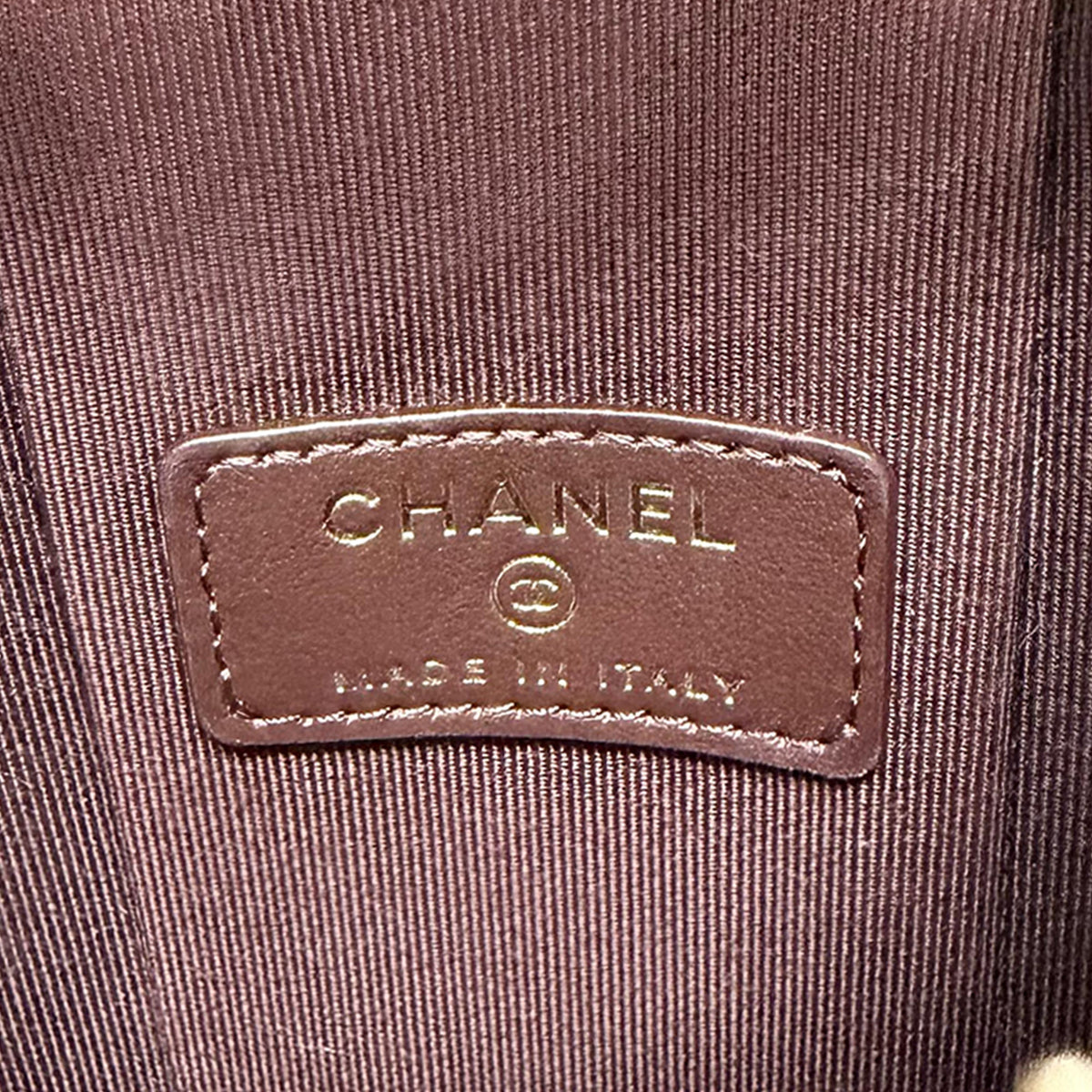 Chanel CC Quilted Caviar Phone Holder With Chain