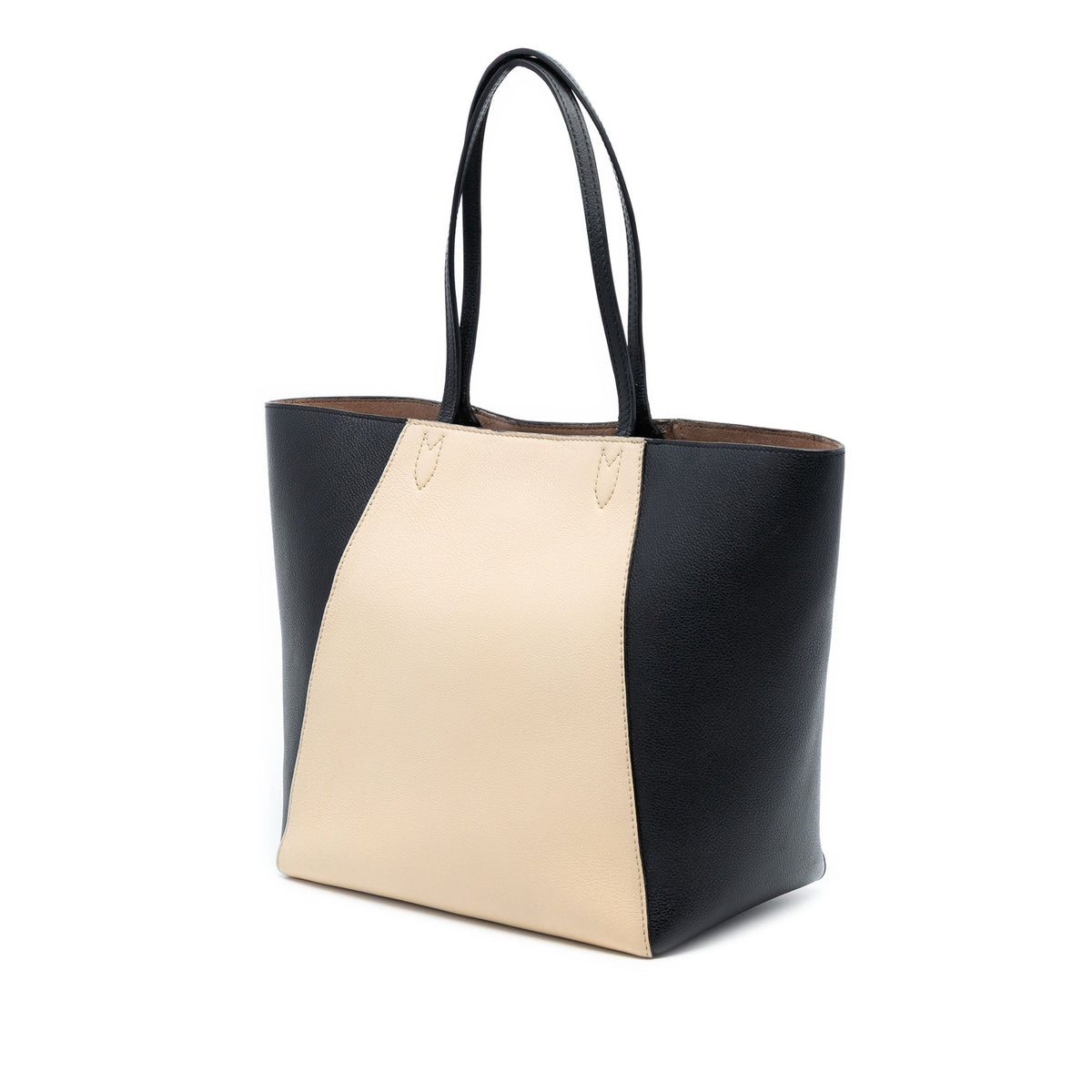 Louis Vuitton Bicolor Calfskin LockMe Cabas — Beige