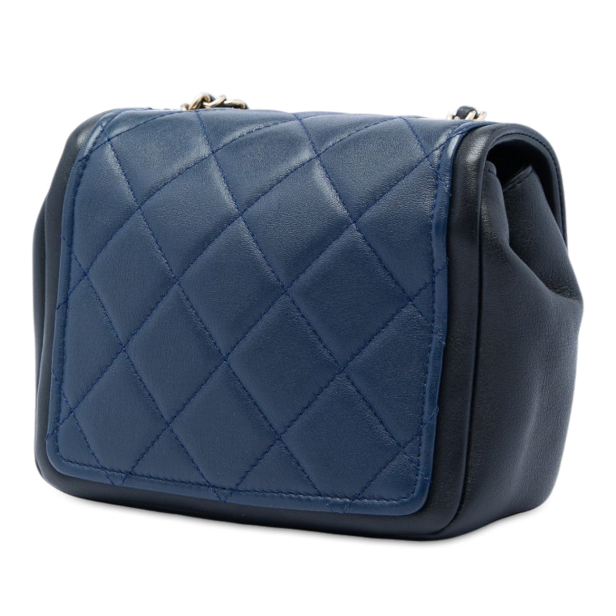 Chanel Mini Square Calfskin Graphic Flap