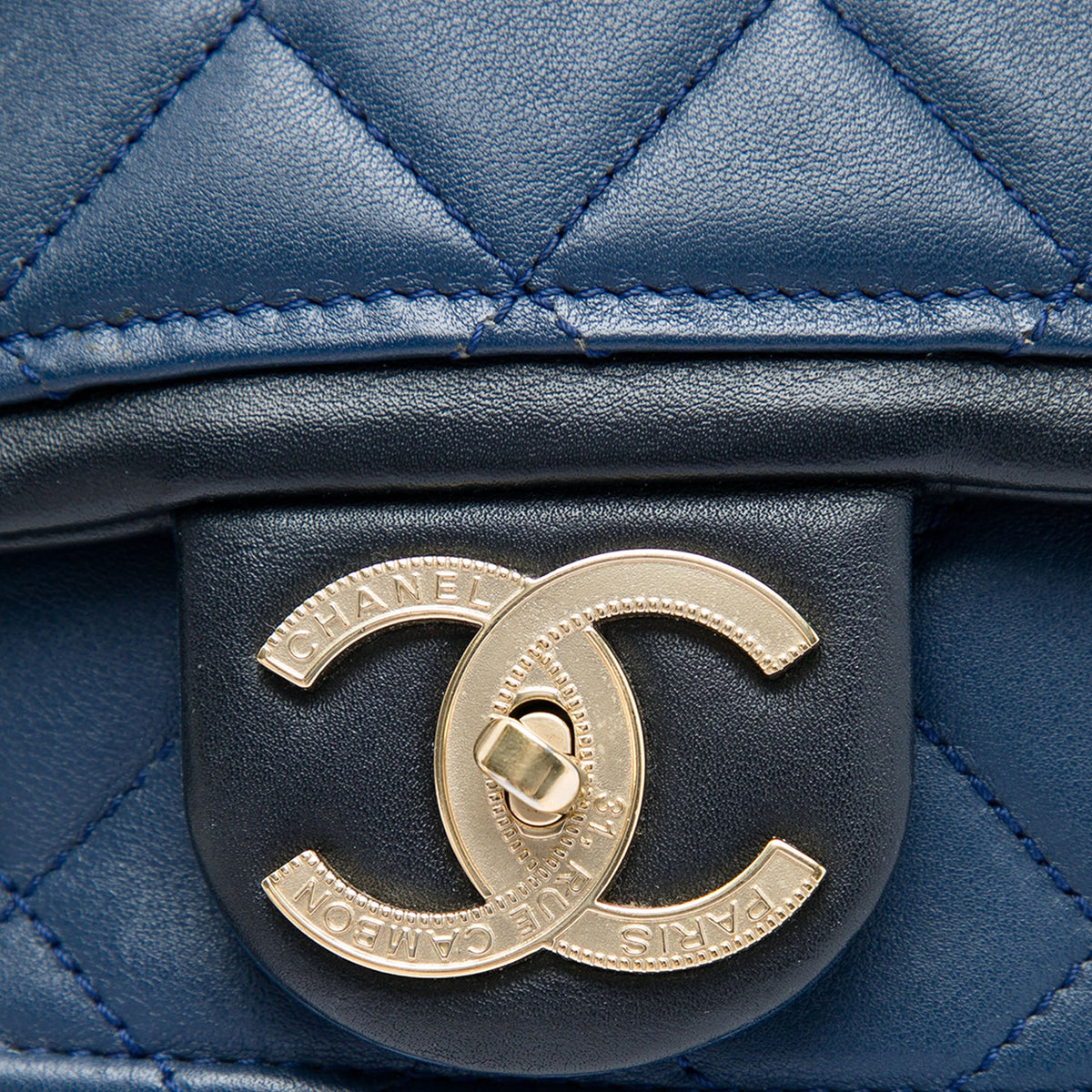Chanel Mini Square Calfskin Graphic Flap