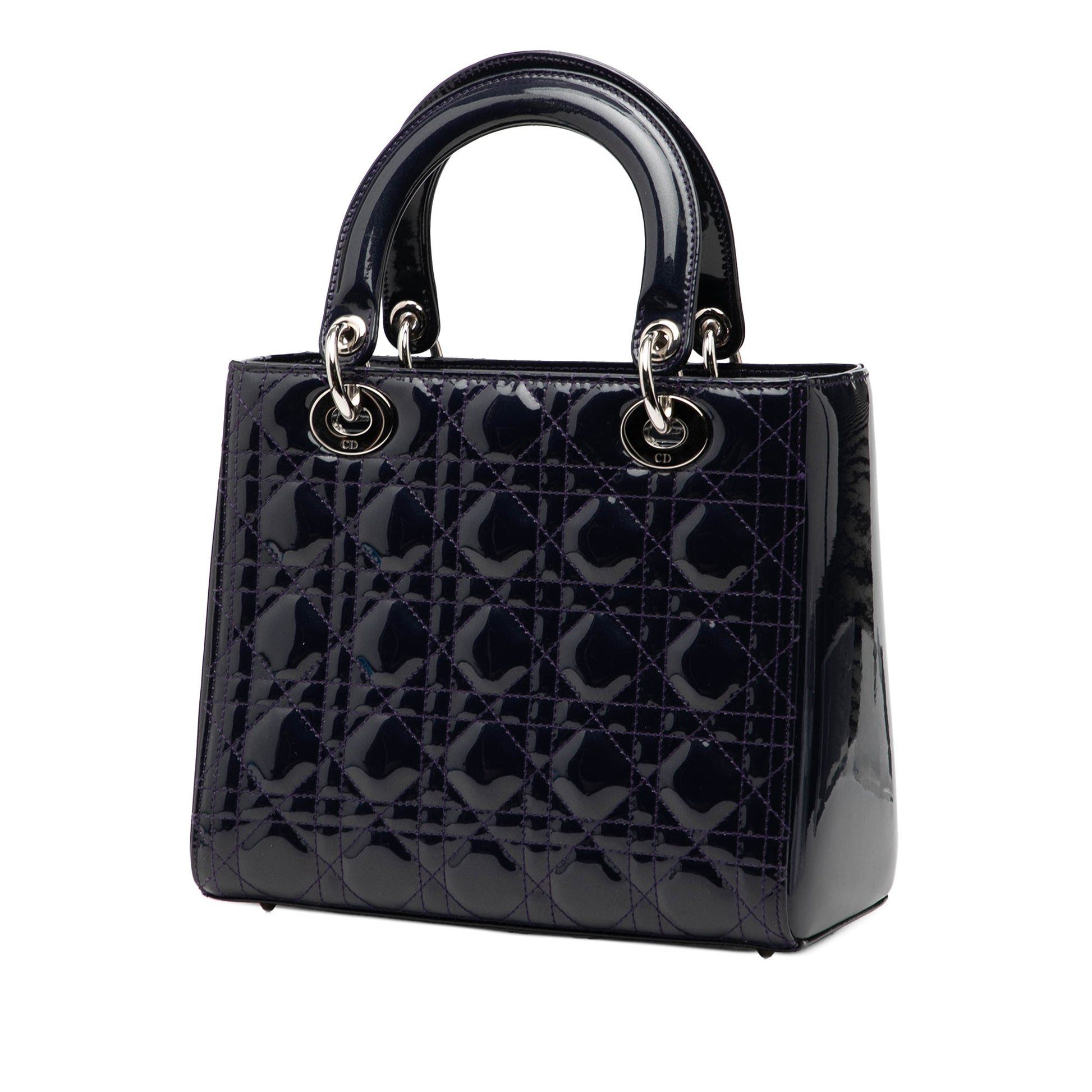 Dior Medium Patent Cannage Lady Dior