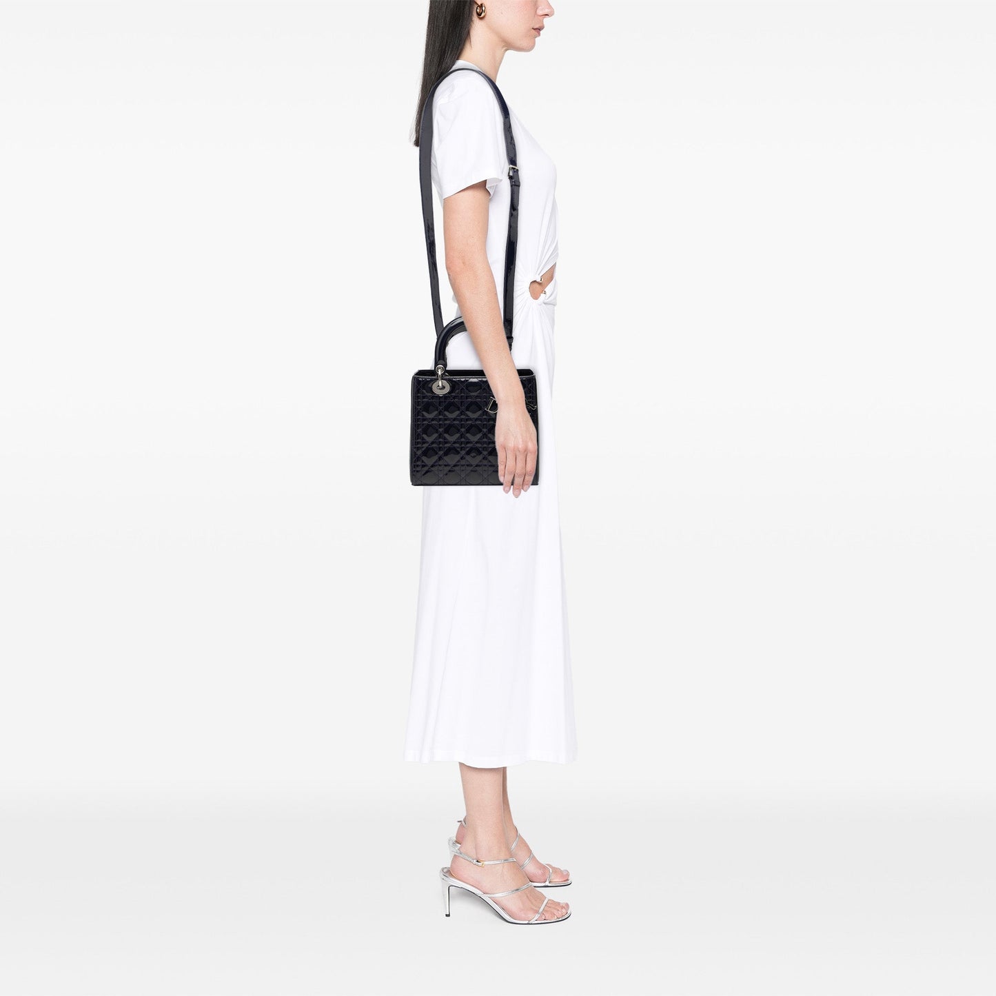 Dior Medium Patent Cannage Lady Dior