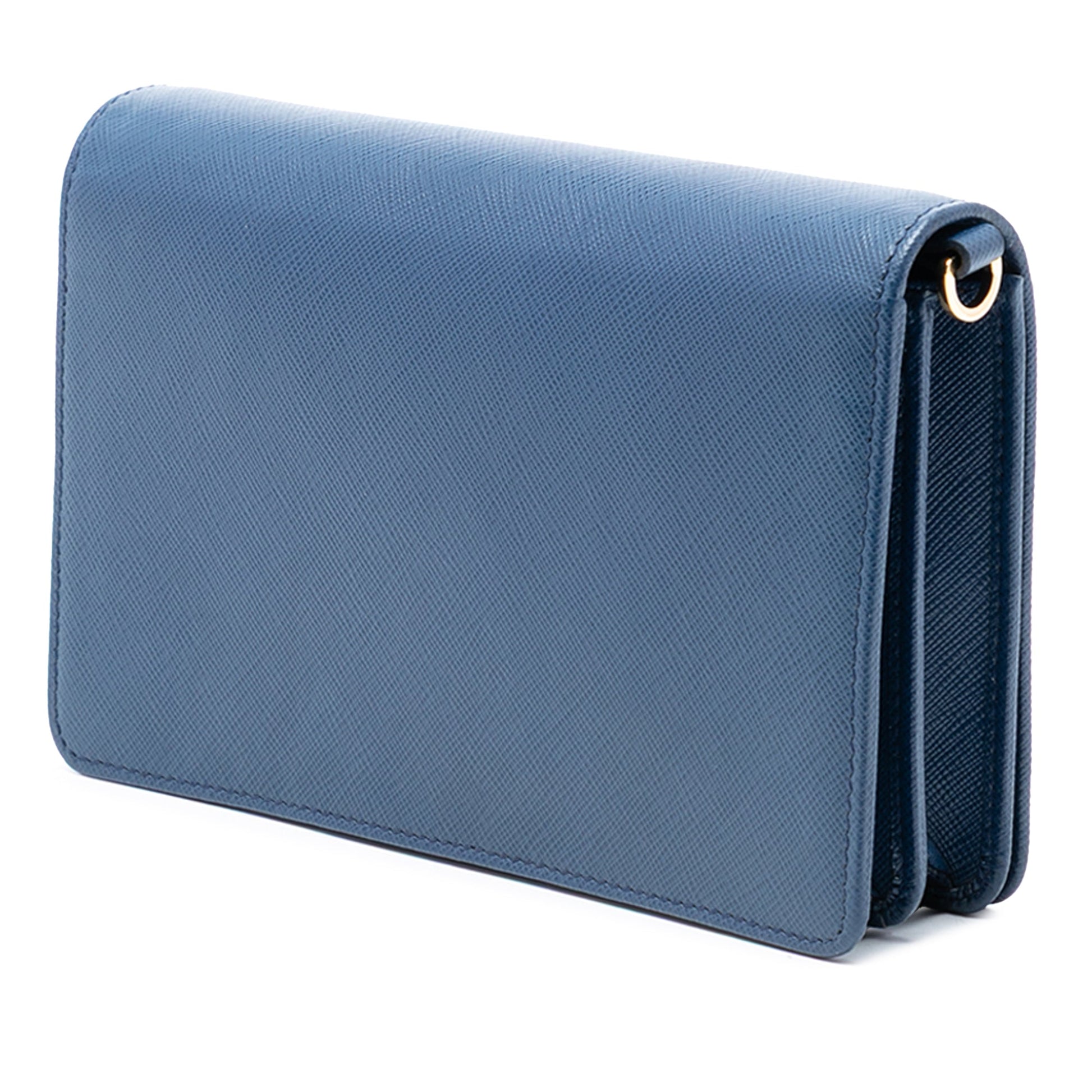 Prada Saffiano Lux Monochrome Wallet on Chain