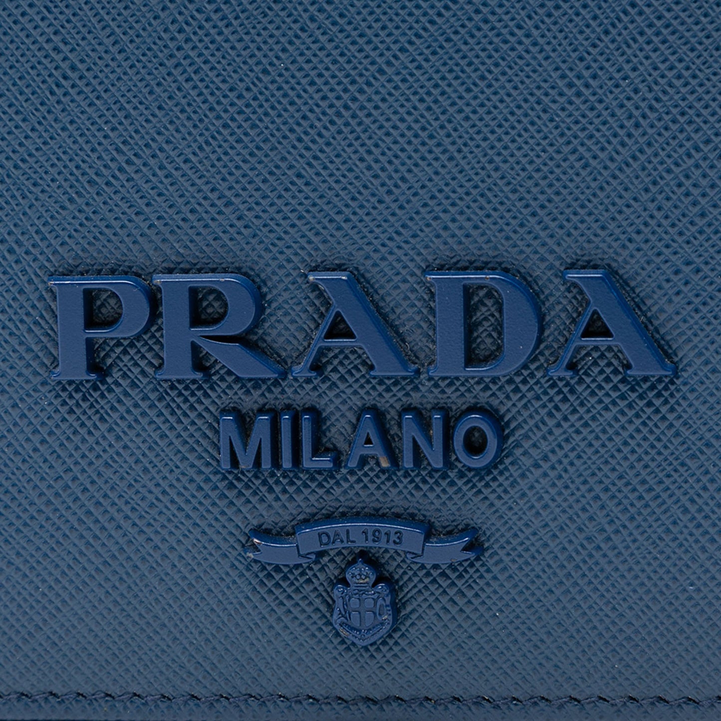 Prada Saffiano Lux Monochrome Wallet on Chain