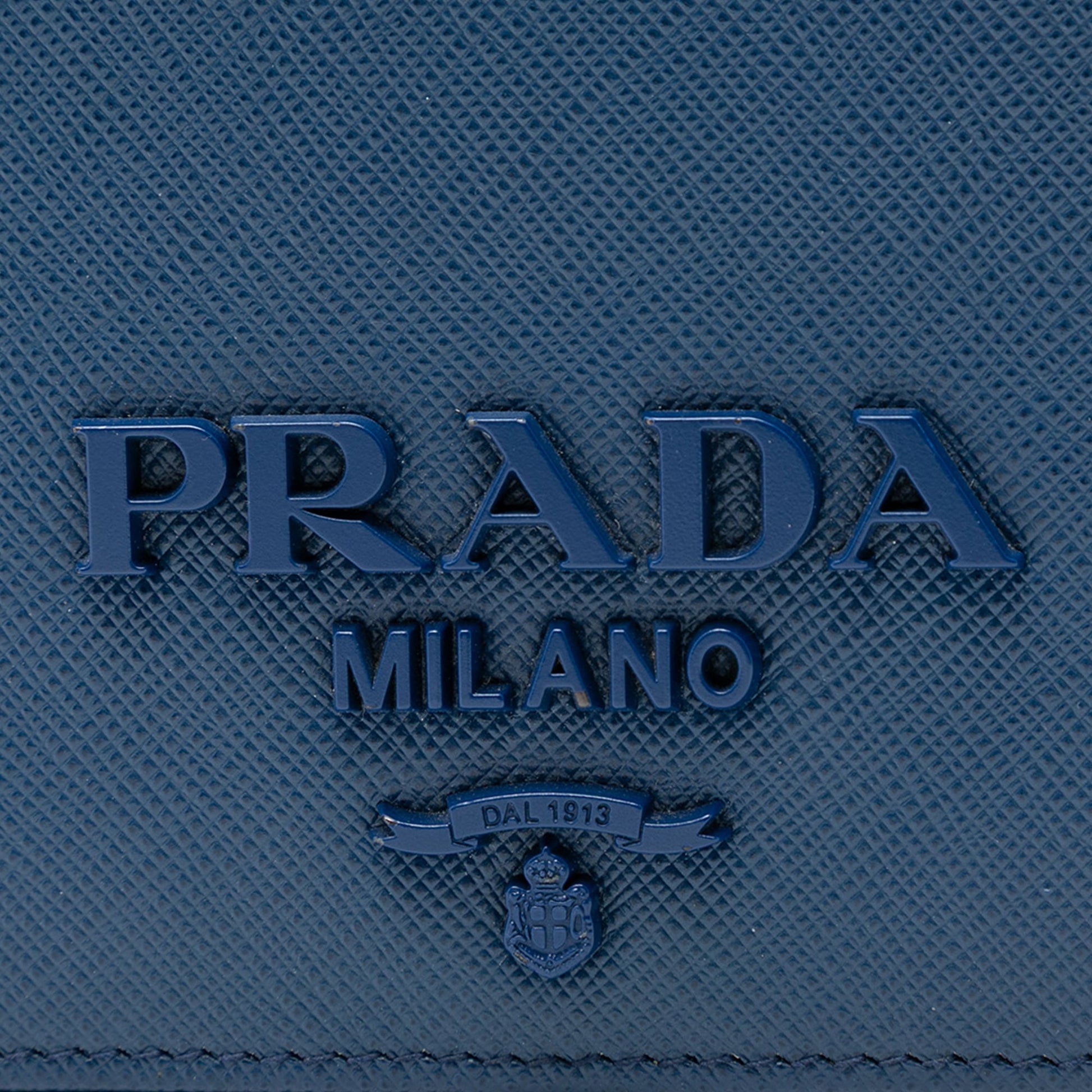 Prada Saffiano Lux Monochrome Wallet on Chain