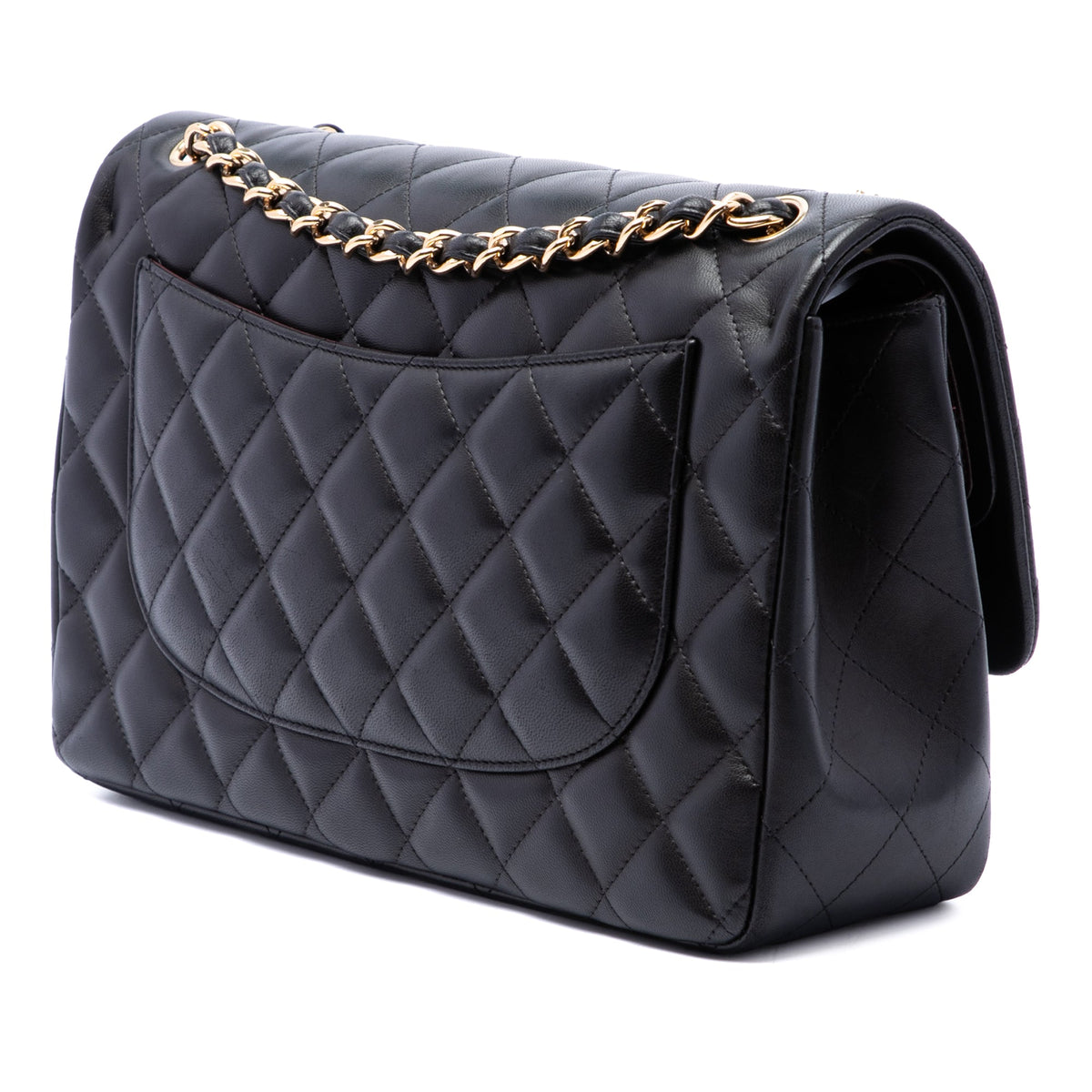 Chanel Jumbo Classic Lambskin Double Flap — Black