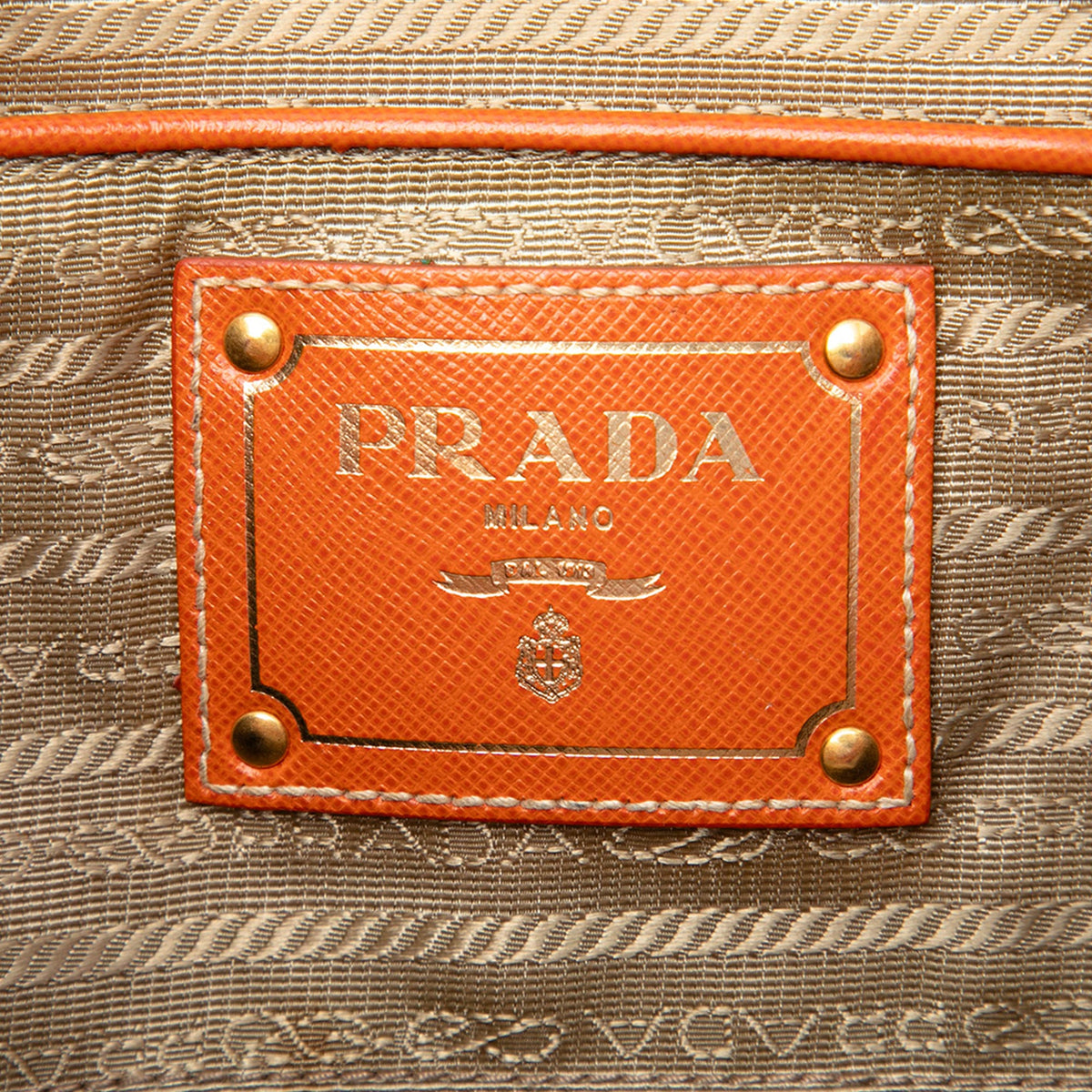 Prada Saffiano Trimmed Canvas Canapa Logo Satchel — Brown