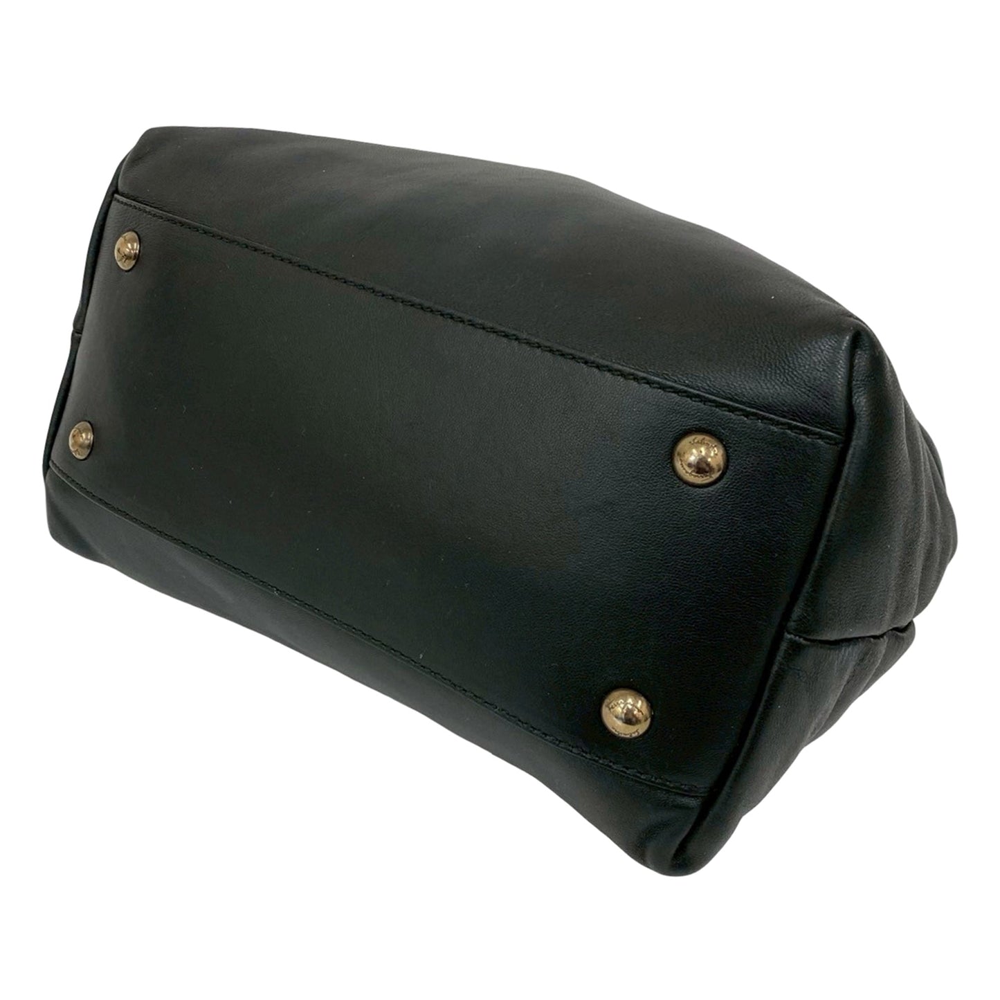 Ferragamo Leather Vara Bow Shoulder Bag