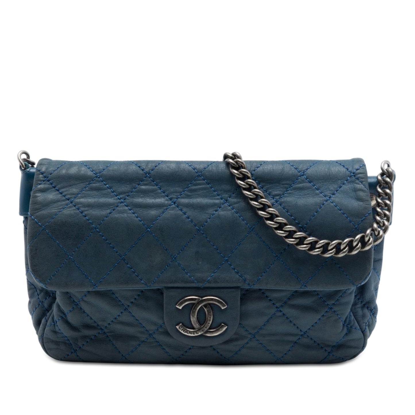 Chanel Medium Quilted Iridescent Calfskin Coco Daily Flap