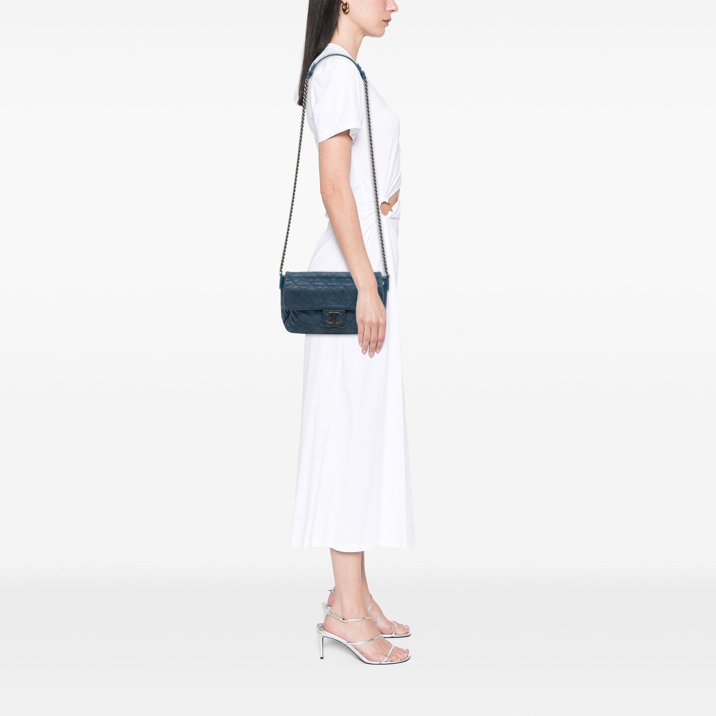 Chanel Medium Quilted Iridescent Calfskin Coco Daily Flap
