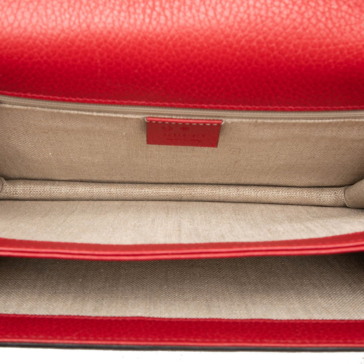 Gucci Medium Dollar Calfskin Interlocking G Crossbody — Red