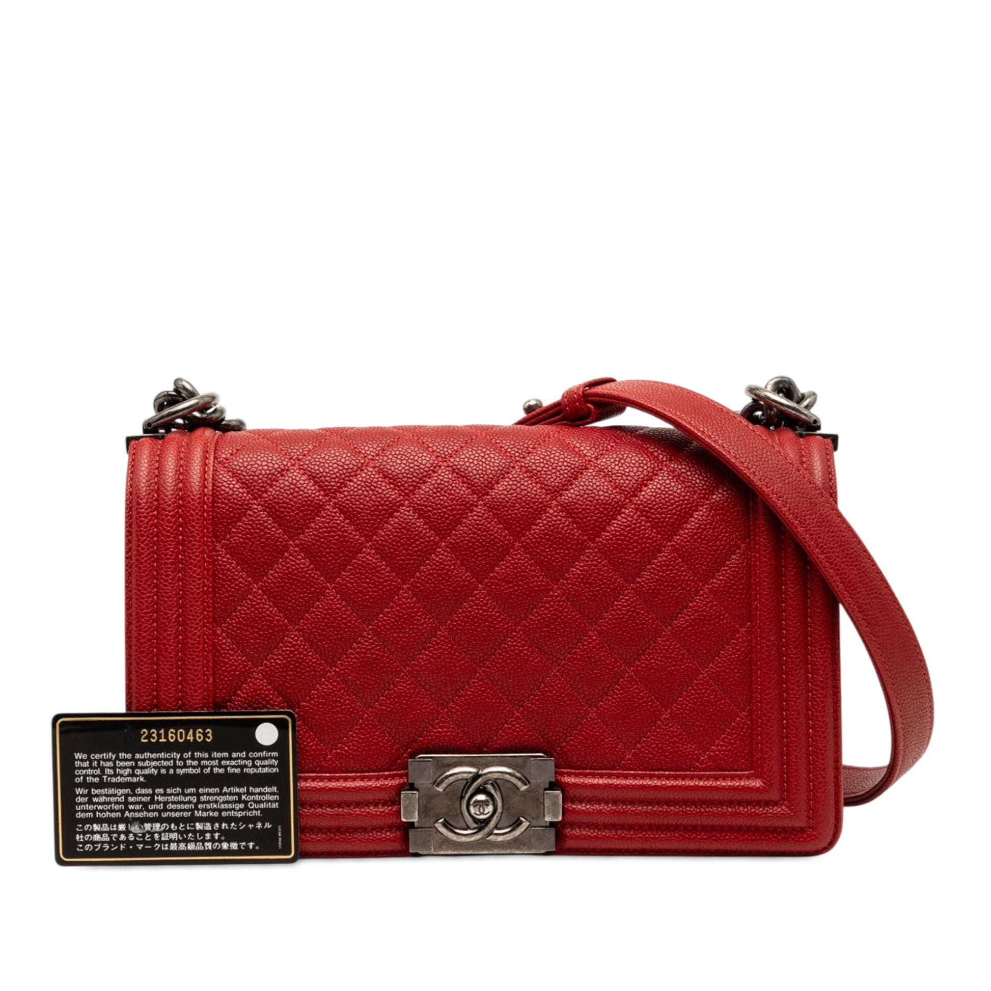 Chanel Old Medium Quilted Caviar Boy Flap
