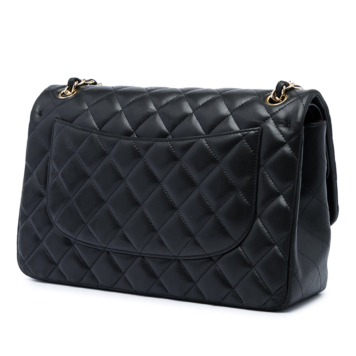 Chanel Jumbo Classic Lambskin Double Flap — Black